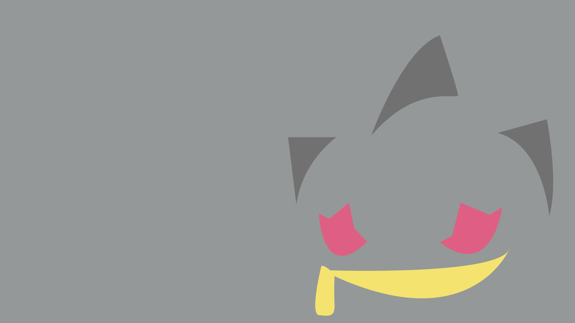 background, gray, 1080P, abstract, yellow, minimalism, banette, pink, painting, simple background, simple, HD Wallpaper