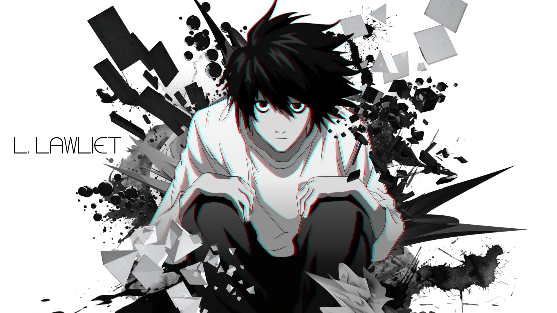 Anime, 1080P, L (Death Note), llawliet, Death Note, HD Wallpaper