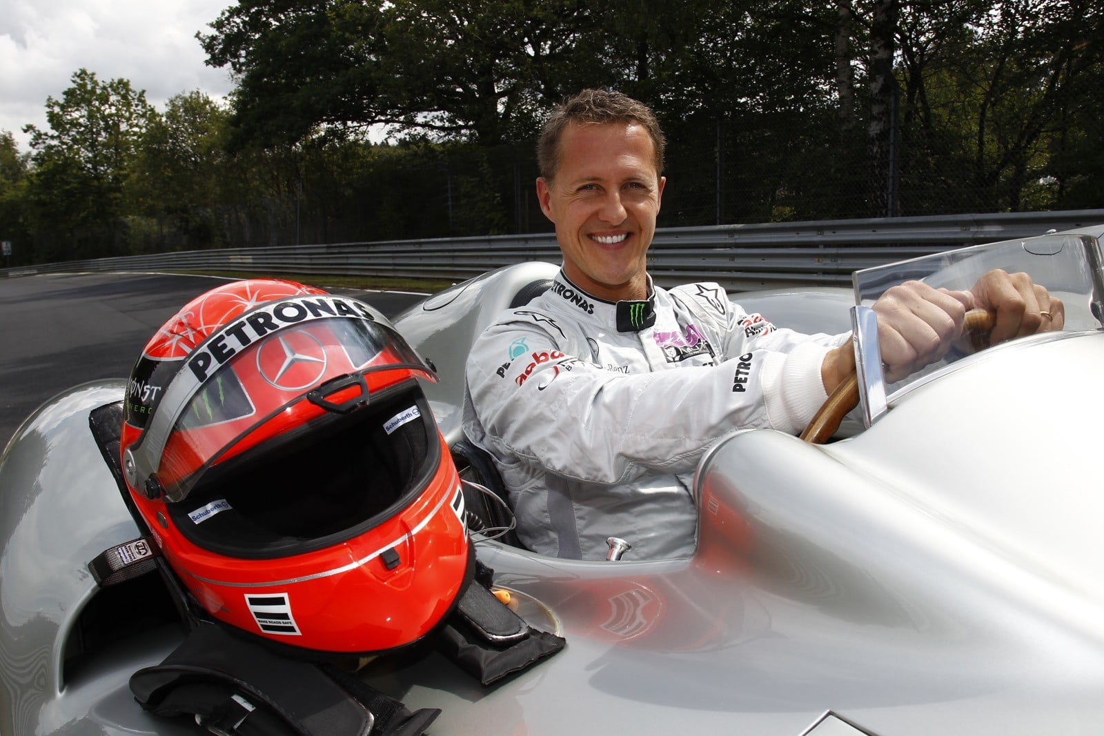 mid adult, Michael Schumacher, mature adult, men, looking at viewer, land vehicle, portrait, mature men, looking at camera, one person, adult, males, real people, HD Wallpaper