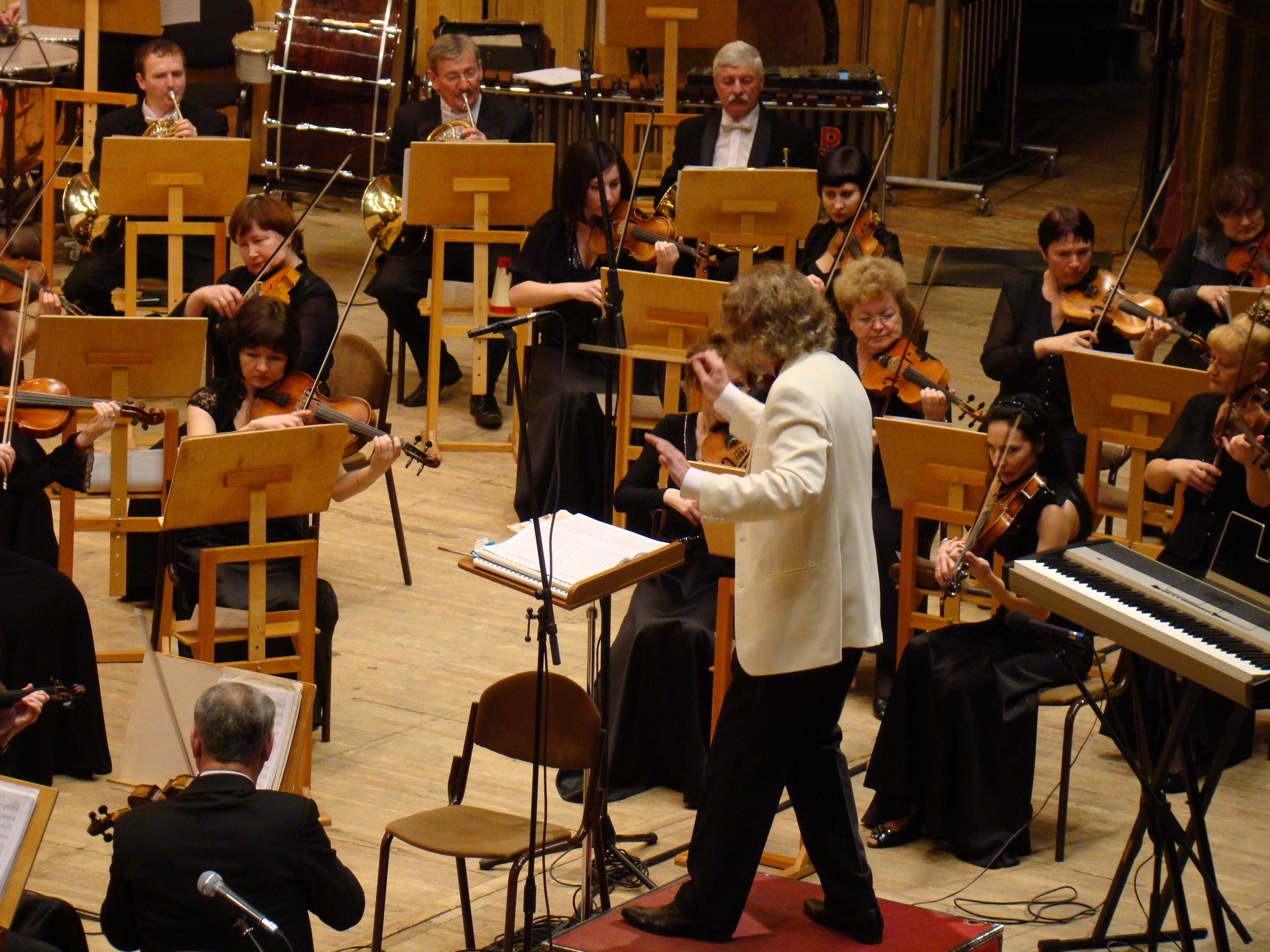 adult, performance, instruments, crowd, sheet, musical conductor, philharmonic hall, men, people, sheet music, education, symphony orchestra, large group of people, HD Wallpaper
