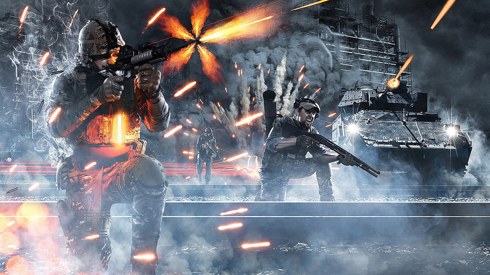 video games, 1080P, hd, battlefield, soldiers, HD Wallpaper