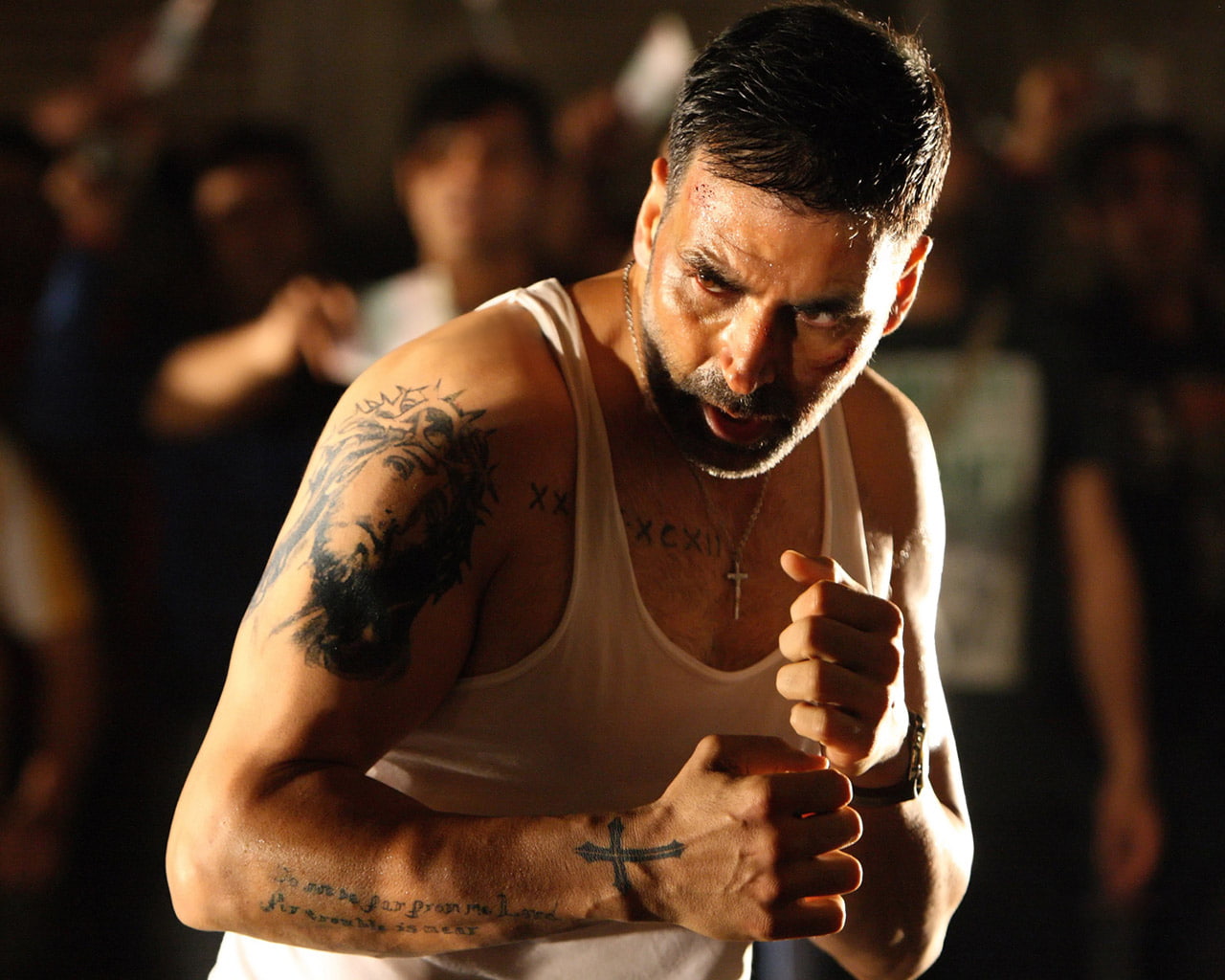 720P, adult, chest, exercising, akshay, lifestyles, healthy lifestyle, one person, tank top, sport, focus on foreground, tattoo, masculinity, shirtless, HD Wallpaper