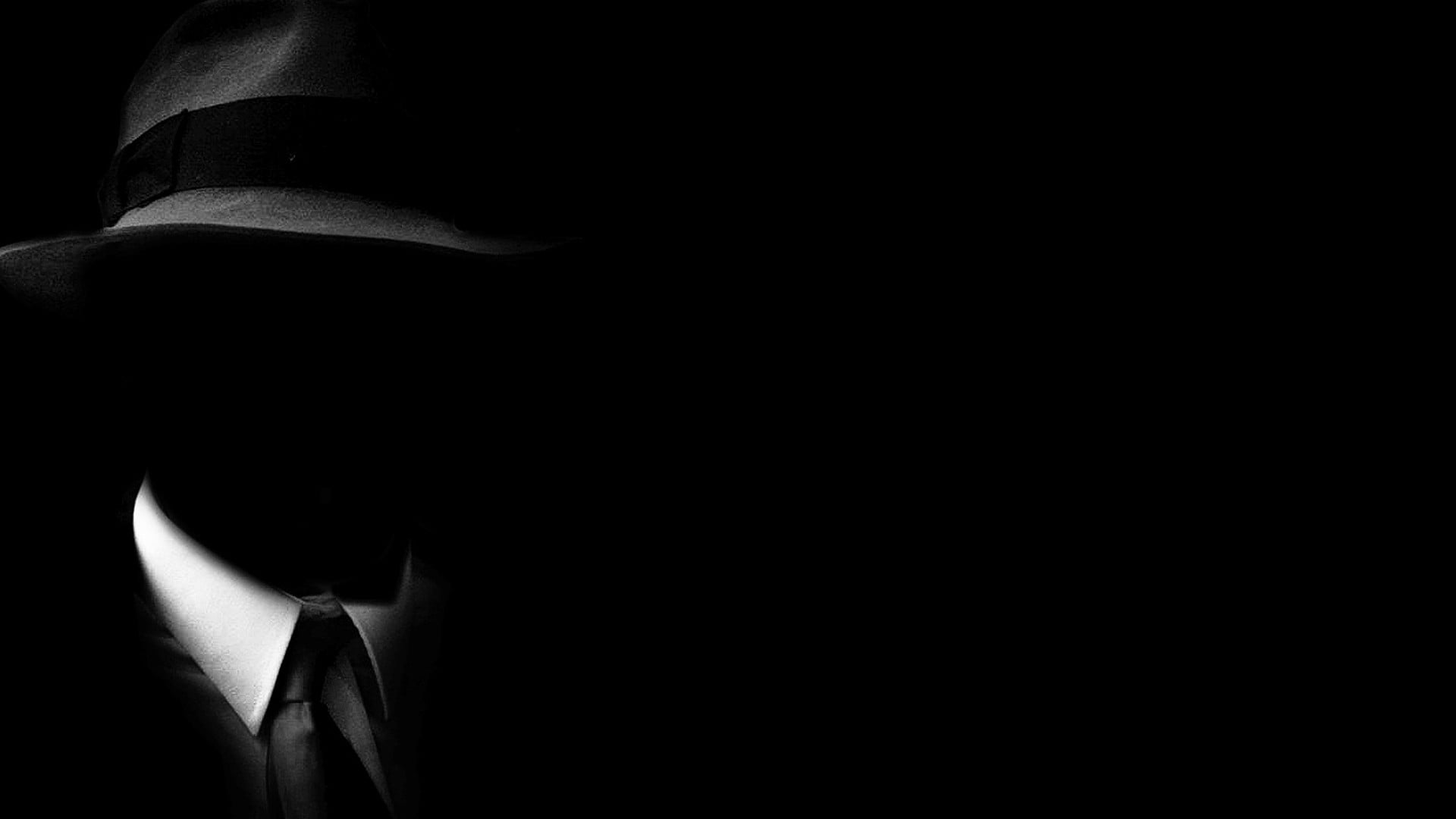 black color, monochrome, men, black background, hat, gray, studio shot, unrecognizable person, dark, copy space, adult, close-up, shirt, white, indoors, HD Wallpaper