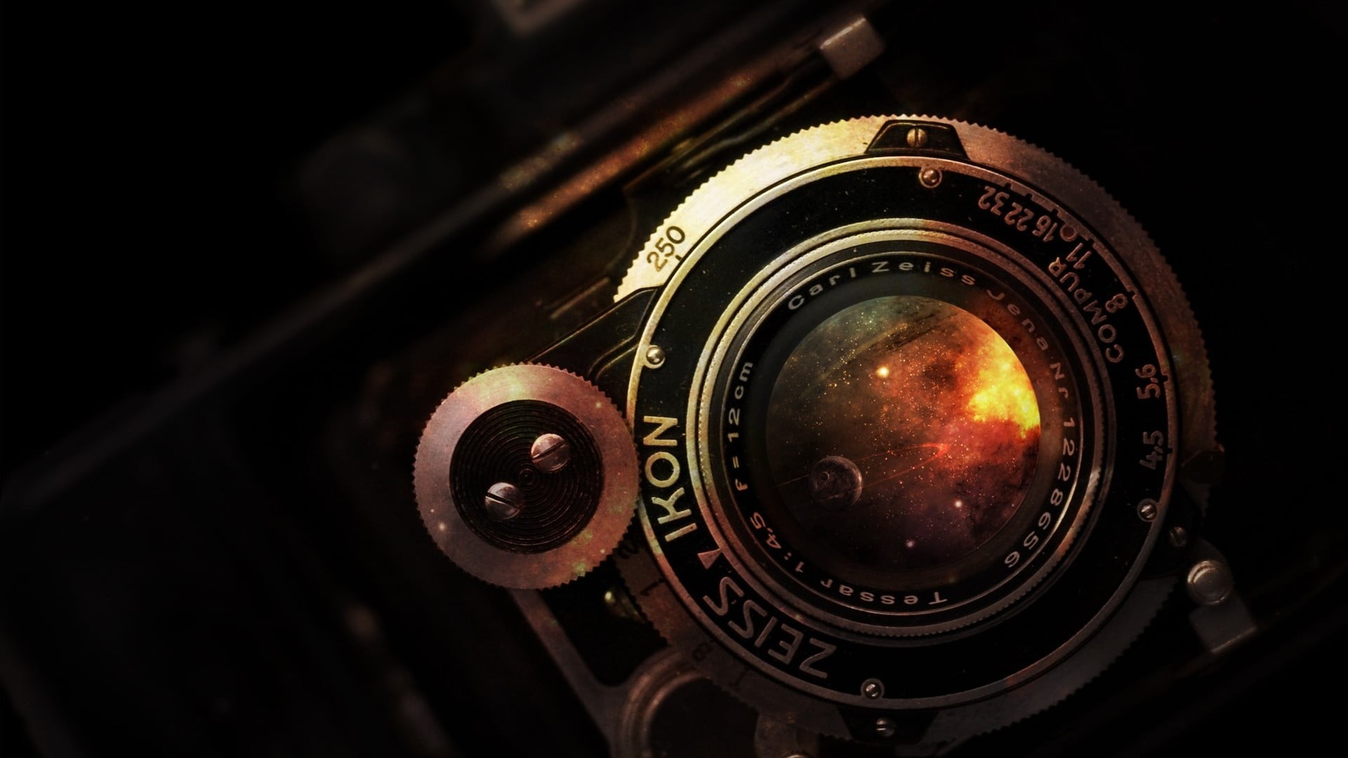 technology, still life, grey, 1080P, shape, camera, geometric shape, lens - optical instrument, old, camera - photographic equipment, photographic equipment, HD Wallpaper
