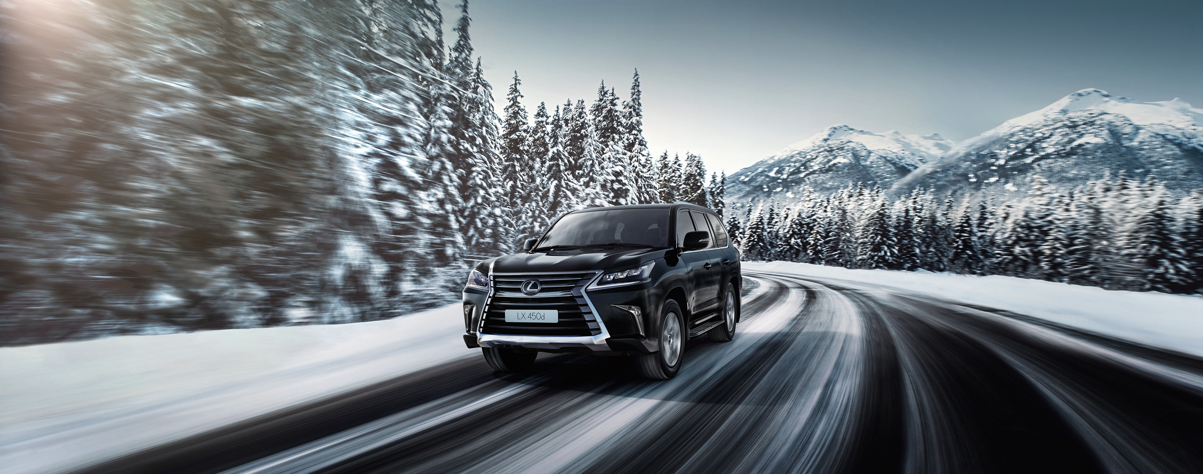 ice, extreme weather, road, nature, transportation, mode of Transport, snowing, mode of transportation, plant, blizzard, non-Urban Scene, 4K, LX 570, traffic, HD Wallpaper