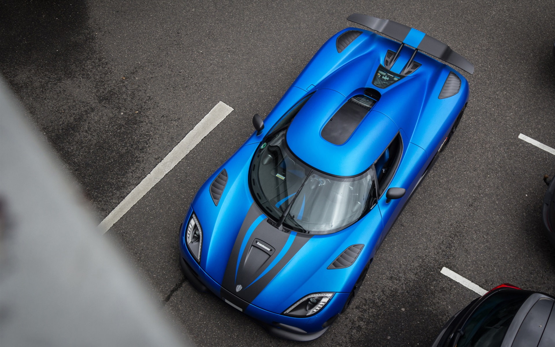 1080P, black, Agera, View, Supercar, Top, Koenigsegg, Blue, R, HD Wallpaper