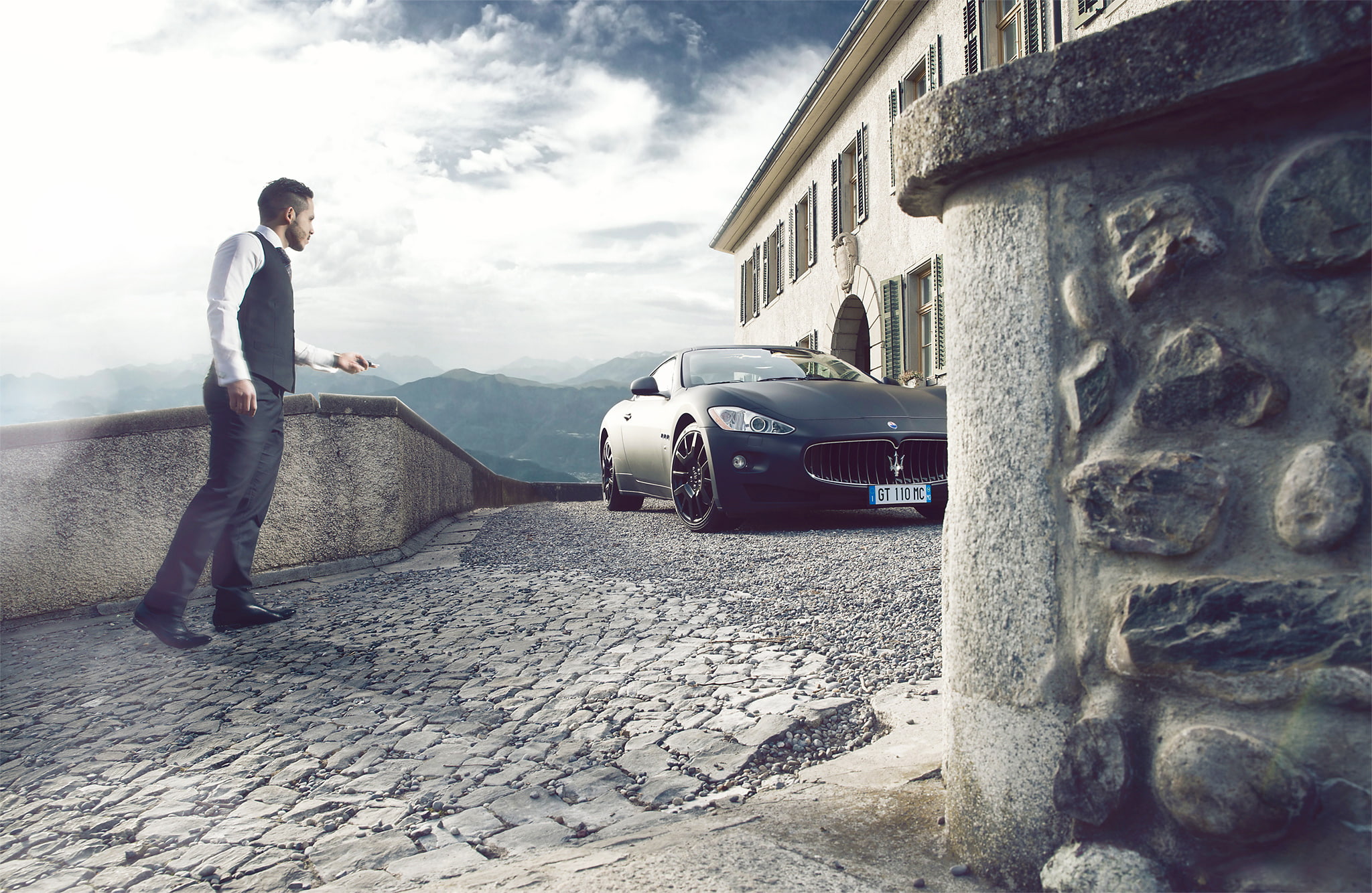 People, Maserati, Photoshot, Man, Supercars, 1080P, Black, GranTurismo, HD Wallpaper