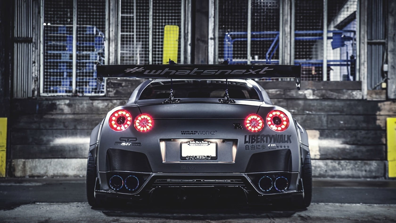 720P, Blue Rims, Liberty Walk, Nissan GT-R, HD Wallpaper