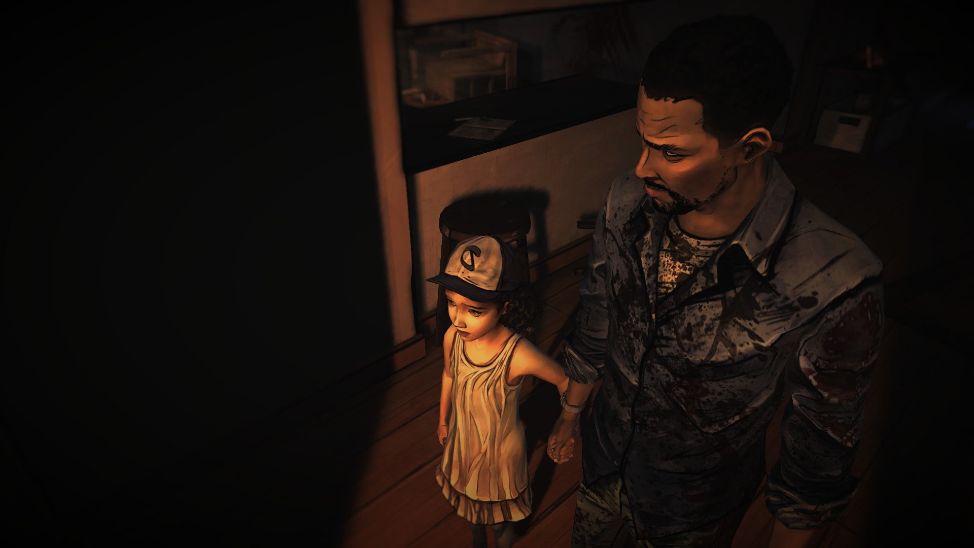 night, young adult, young women, emotion, people, couple - relationship, young men, women, young couple, clothing, hipster - person, video games the walking dead clementine character lee everett, HD Wallpaper