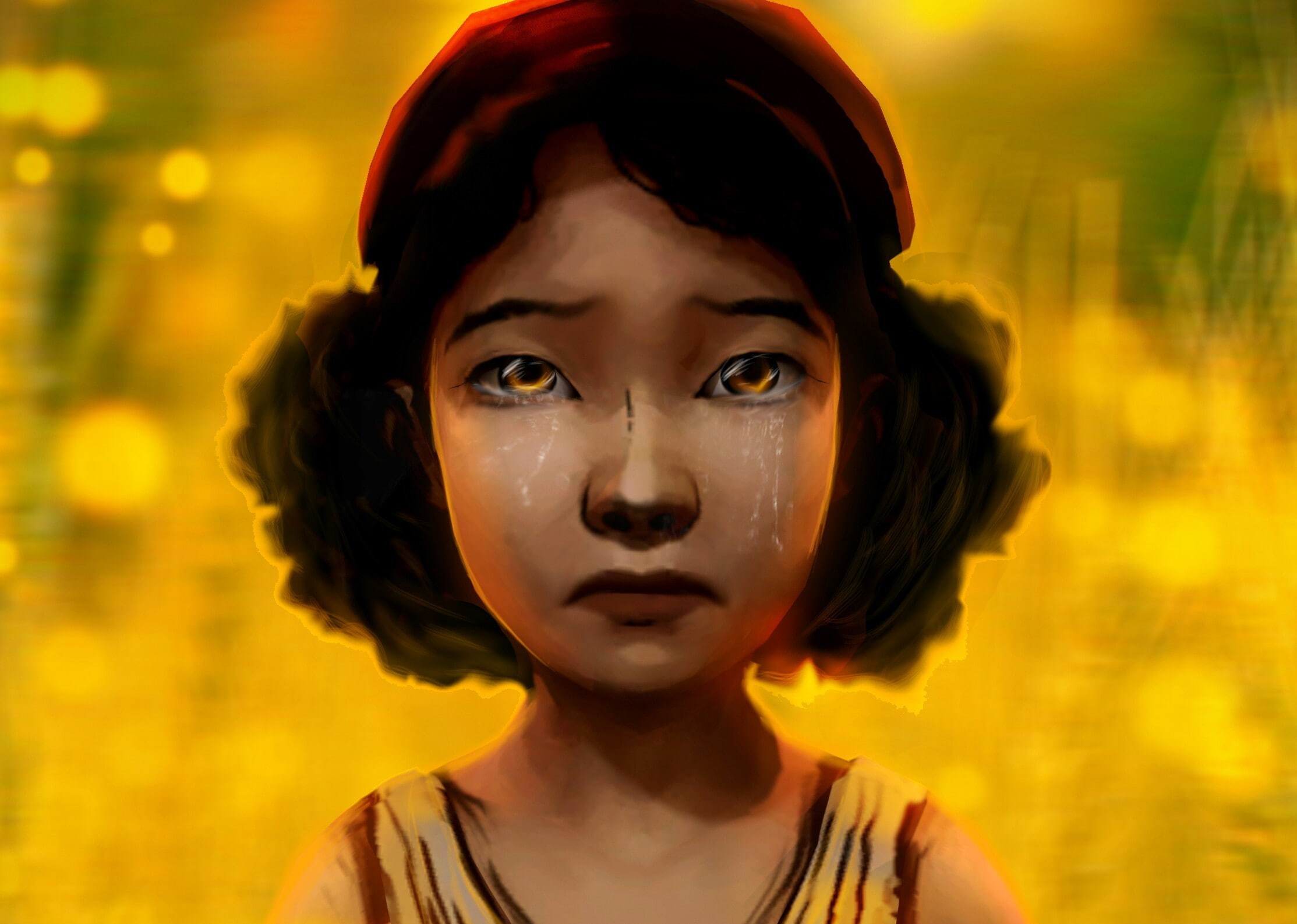 depression - sadness, Clementine, headshot, serious, portrait, one person, front view, 1080P, offspring, Game, sadness, nature, beautiful woman, teenager, HD Wallpaper