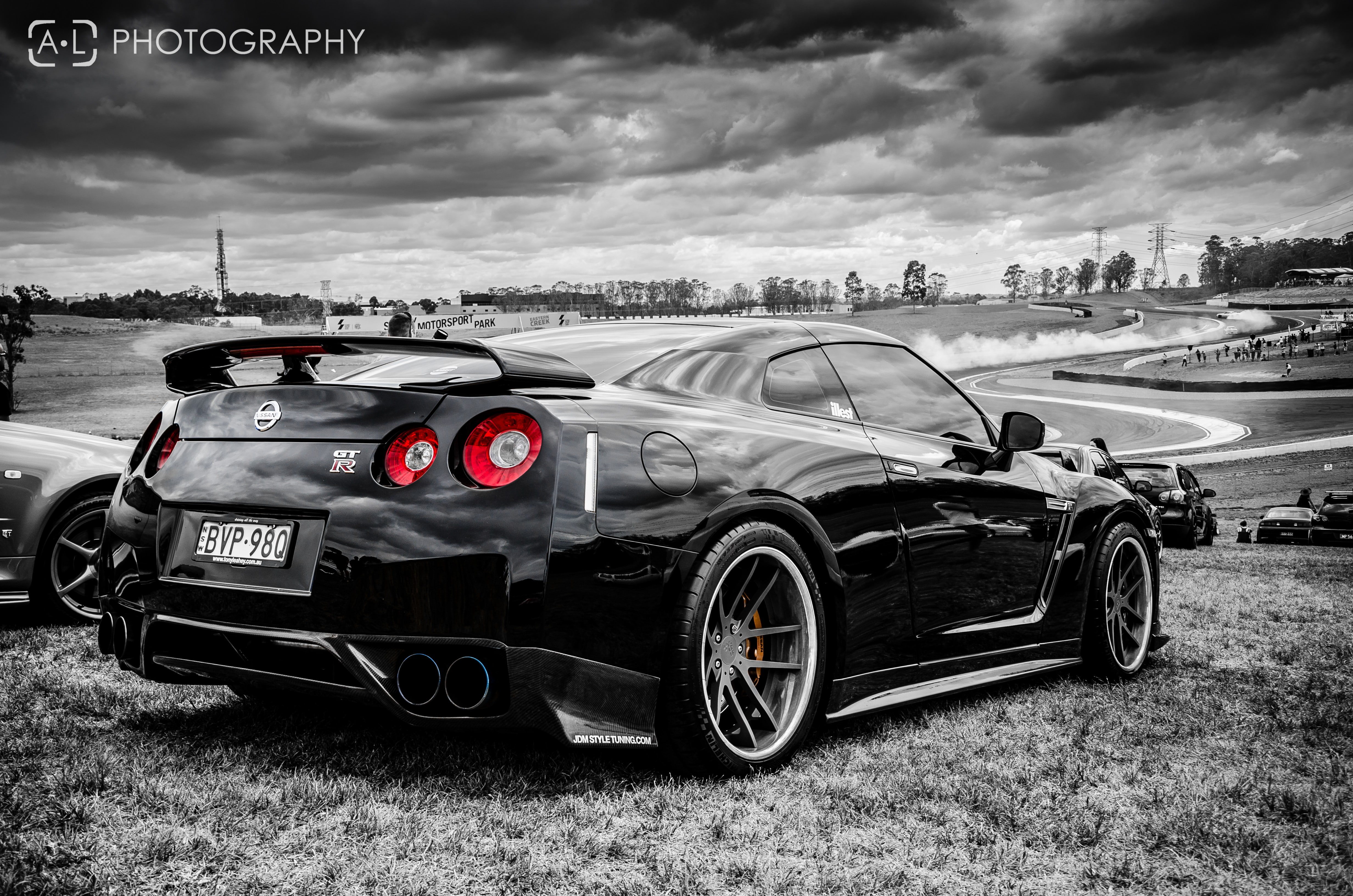 Nissan GT-R R35, Nissan, Nissan GTR, selective coloring, car, 4K, vehicle, HD Wallpaper