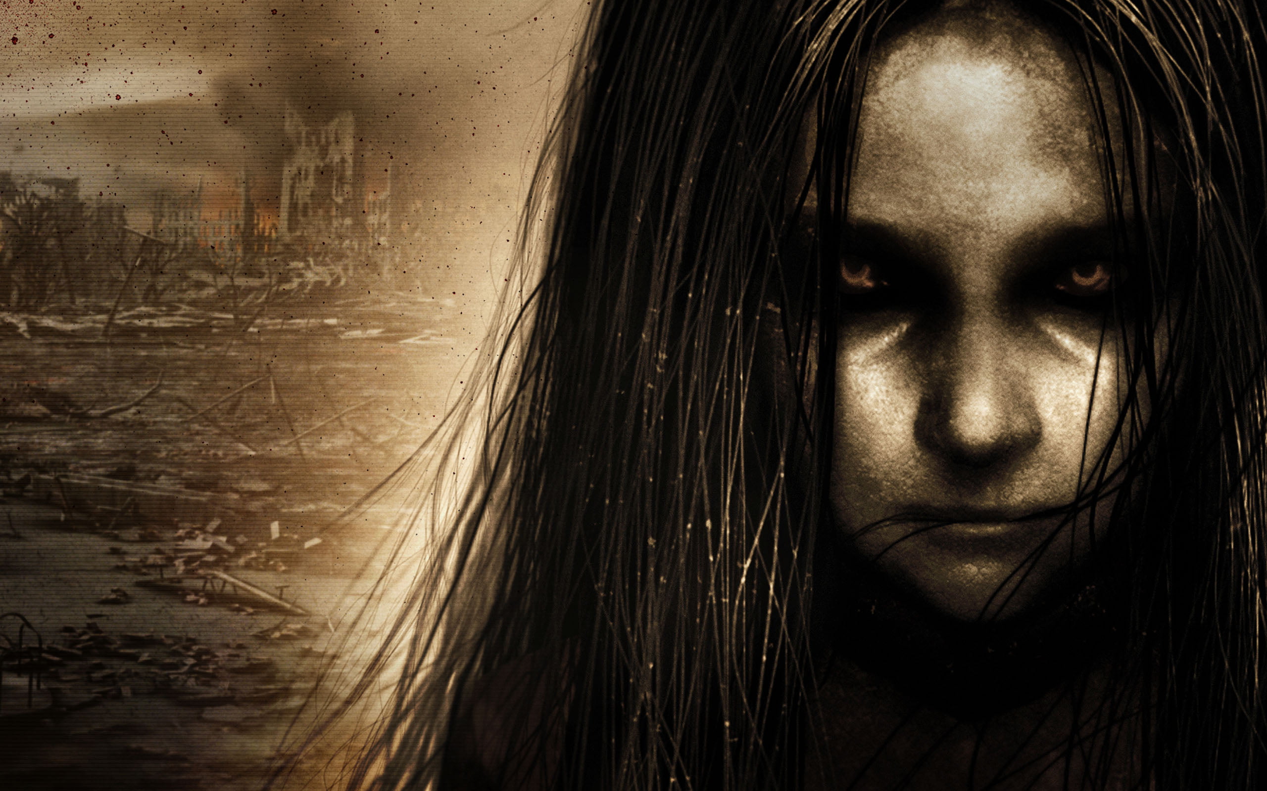 project, origin, aggression, long hair, headshot, human face, game, f, lifestyles, portrait, real people, spooky, close-up, fear, artwork, depression - sadness, HD Wallpaper
