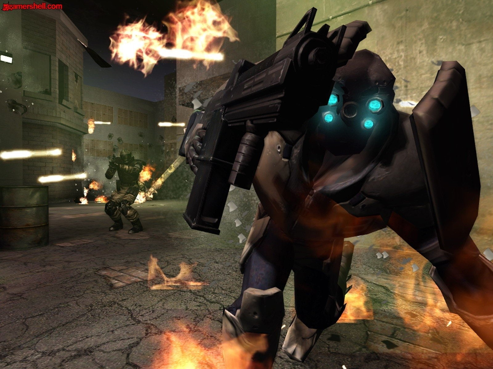 Blow, 720P, Fire, F.E.A.R., Monster, Dark, Soldier, Explosion, Video Game, HD Wallpaper