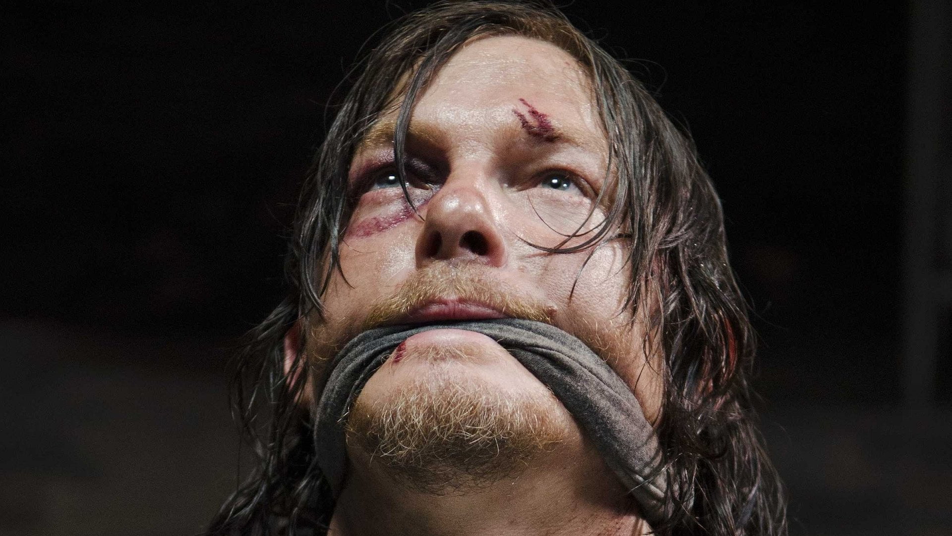 front view, mustache, mouth open, TV Show, young adult, studio shot, body part, human face, facial hair, hairstyle, The Walking Dead, portrait, headshot, HD Wallpaper