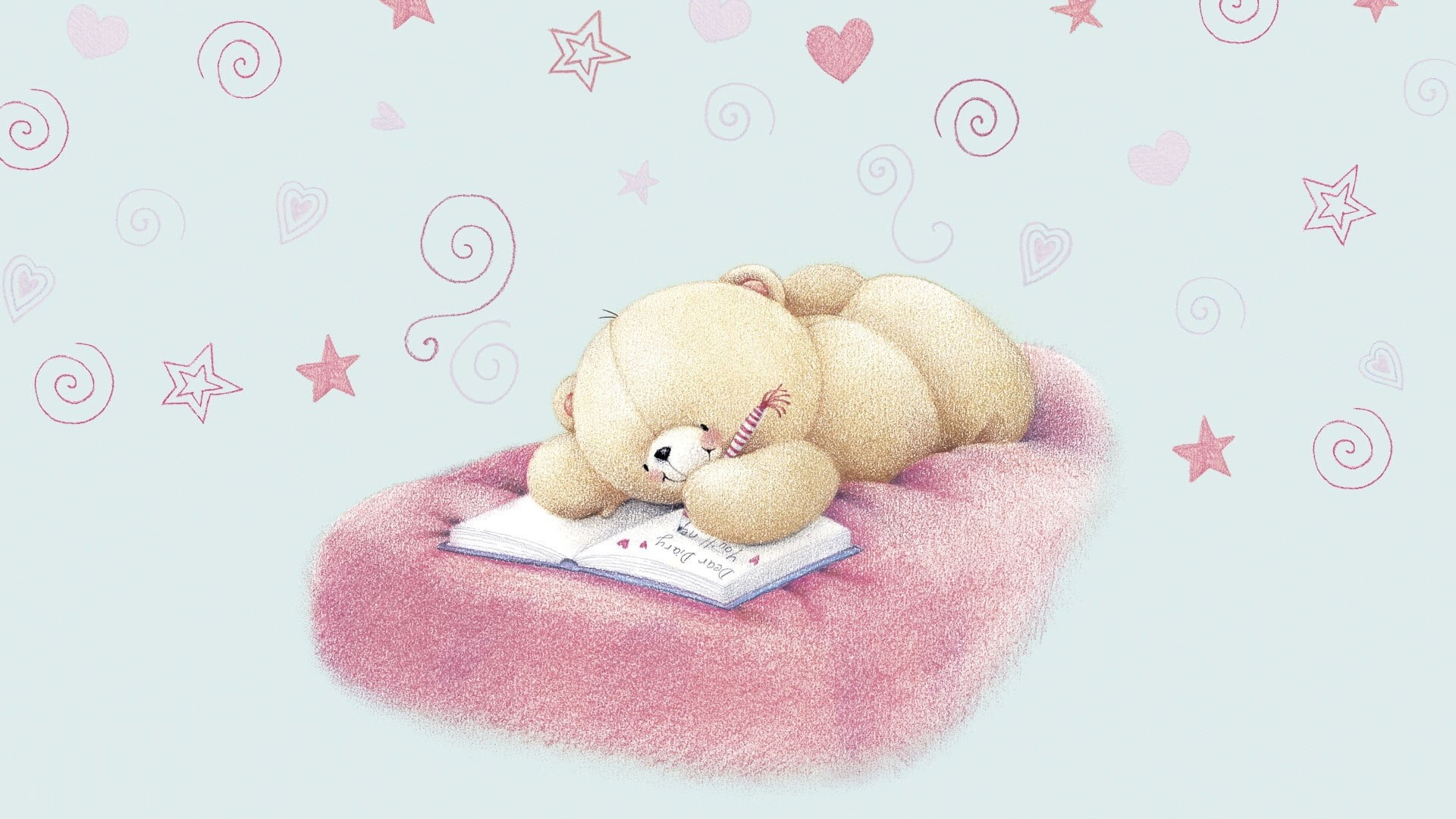toy, 1080P, Forever Friends Deckchair bear, no people, animal representation, cute, hearts, textile, book, softness, shape, love, art, stuffed toy, bed, HD Wallpaper