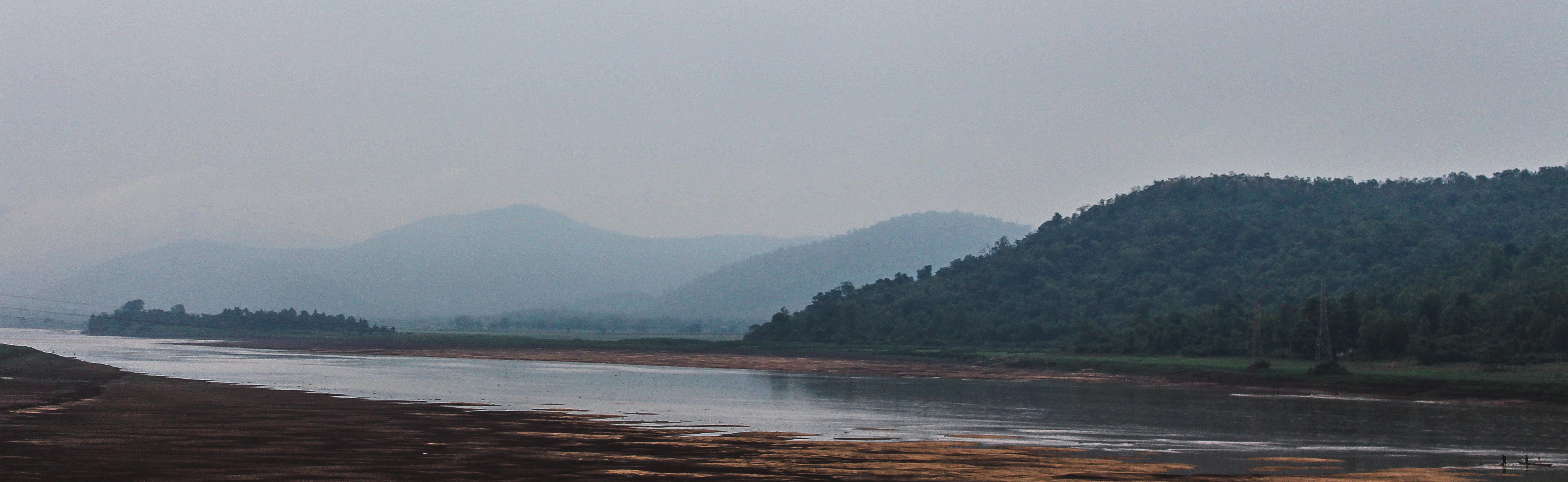 tranquil scene, forest, mountain, scenics - nature, trees, lake, land, environment, tranquility, monsoon, landscape, mountain range, plant, river, india, HD Wallpaper