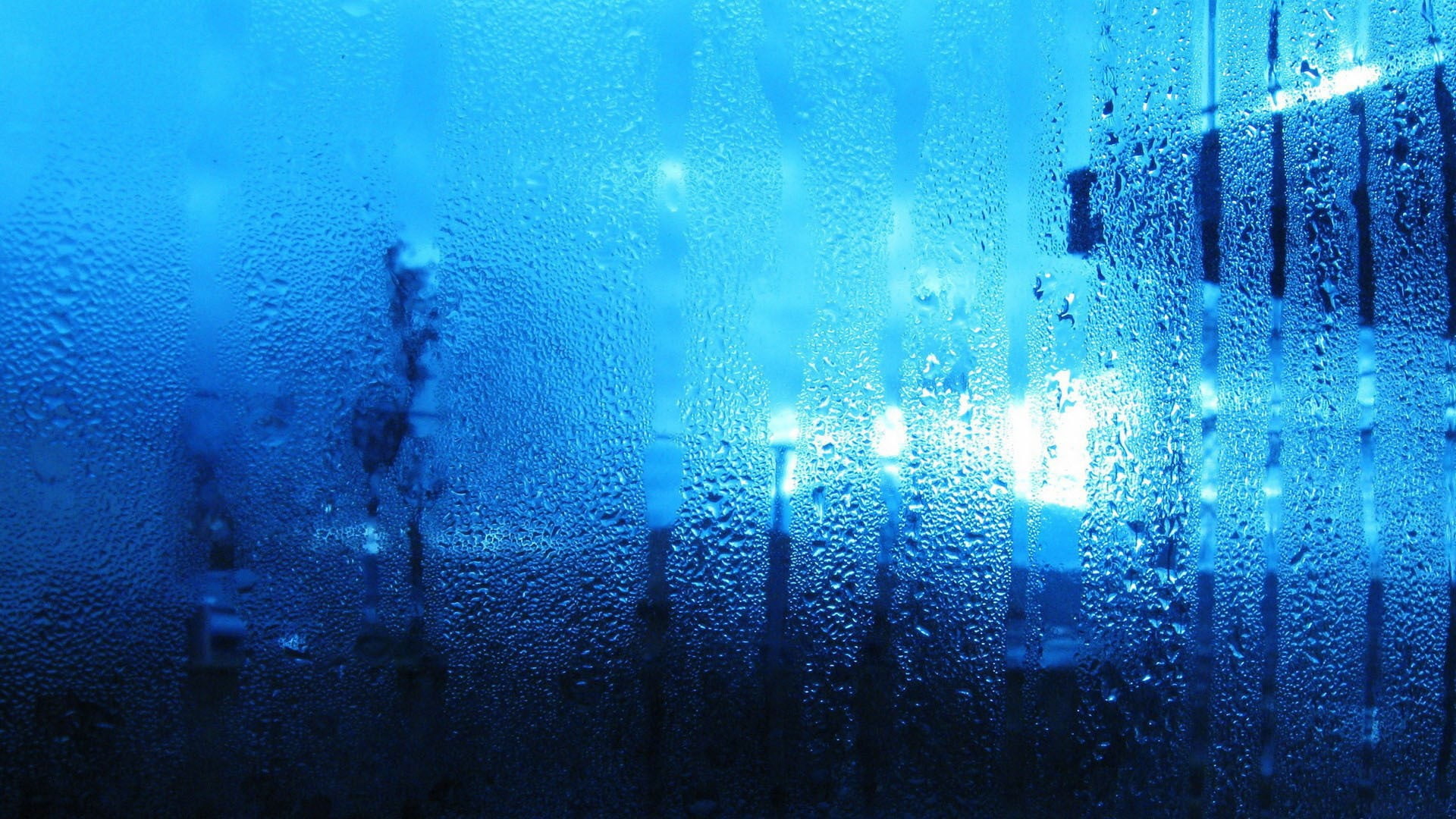 raindrop, pattern, untitled, water, blue, rainy season, condensation, close-up, glass - material, window, full frame, glass, no people, water on glass, HD Wallpaper