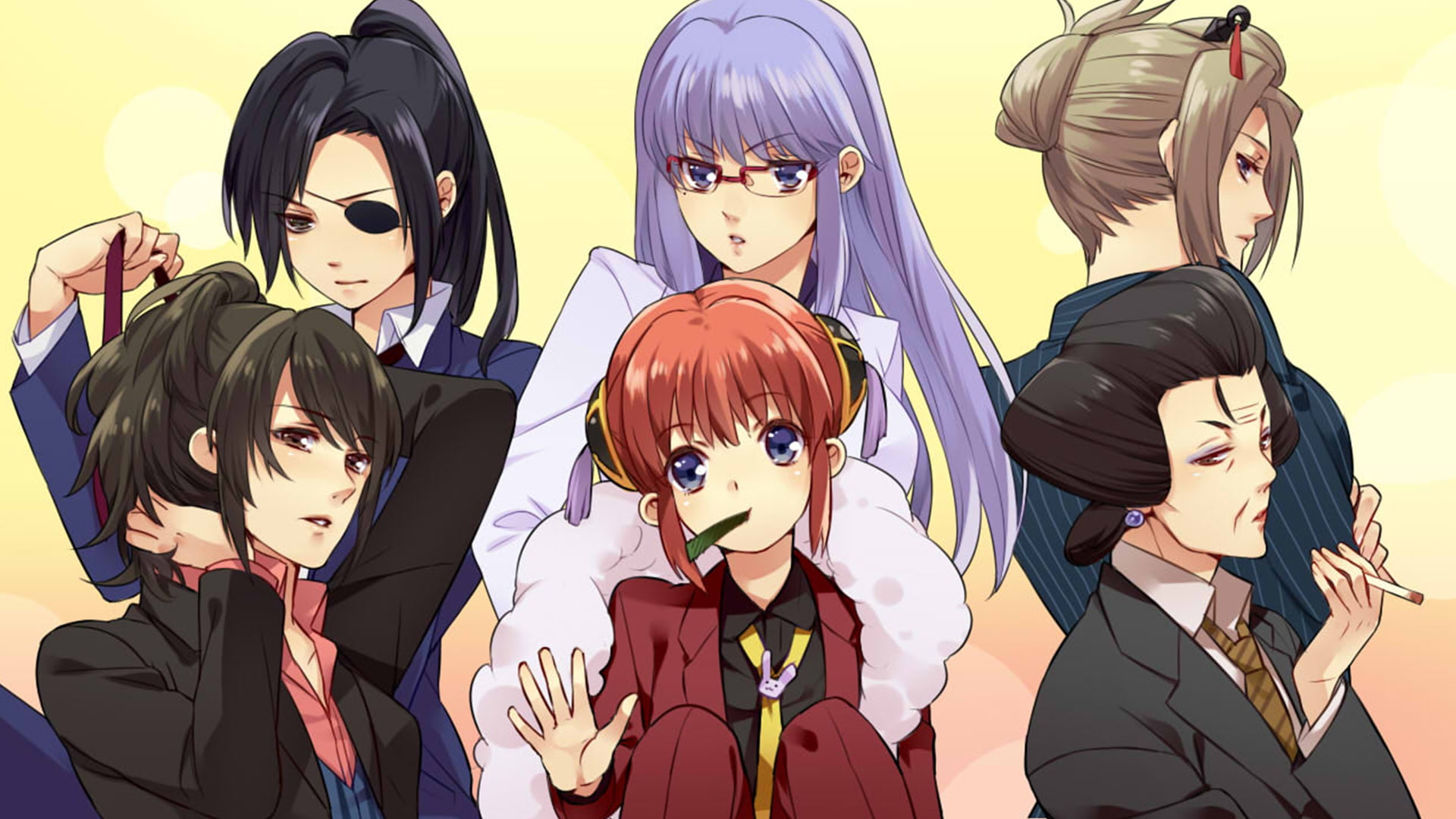 Sarutobi Ayame, Otose (Gintama), 1080P, Gintama, Yagyuu Kyuubei, Tae Shimura, Anime, Kagura (Gintama), Tsukuyo (Gintama), HD Wallpaper