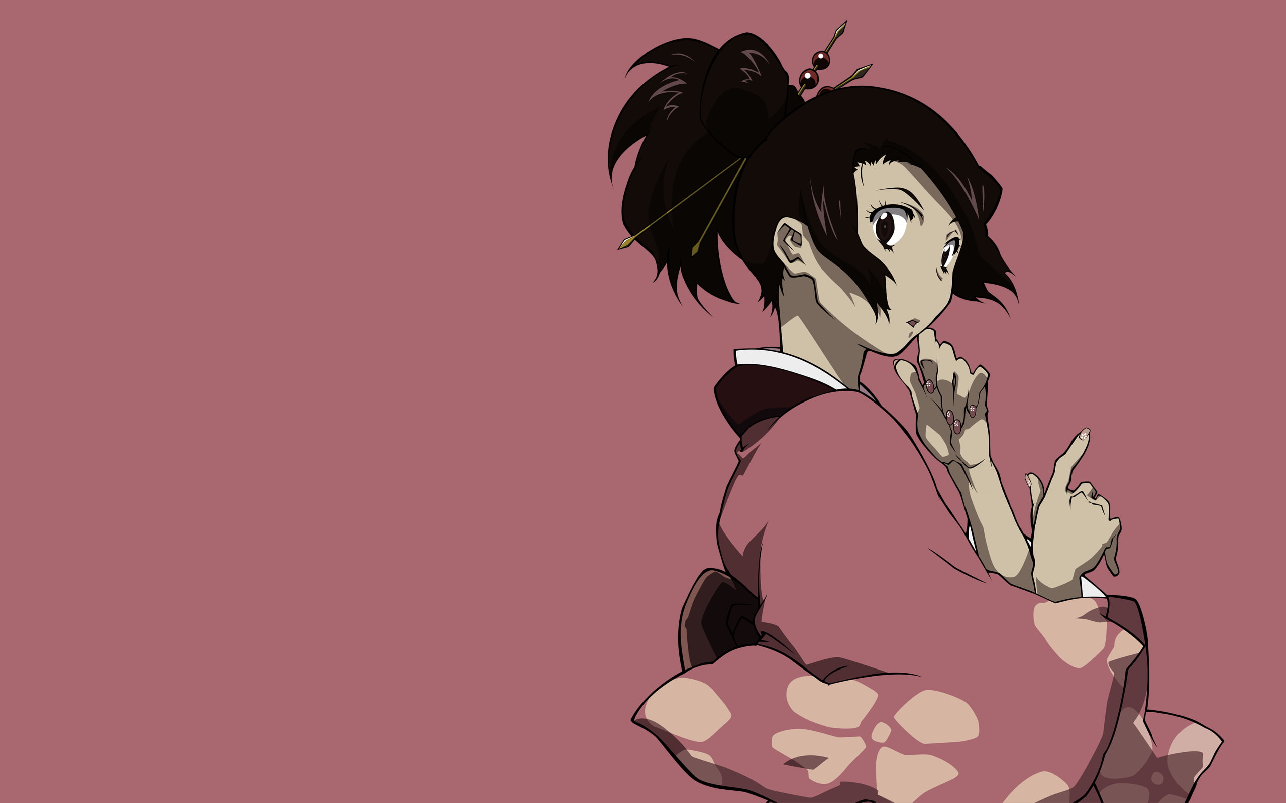 anime girls, pink, 2K, Fuu, Samurai Champloo, HD Wallpaper