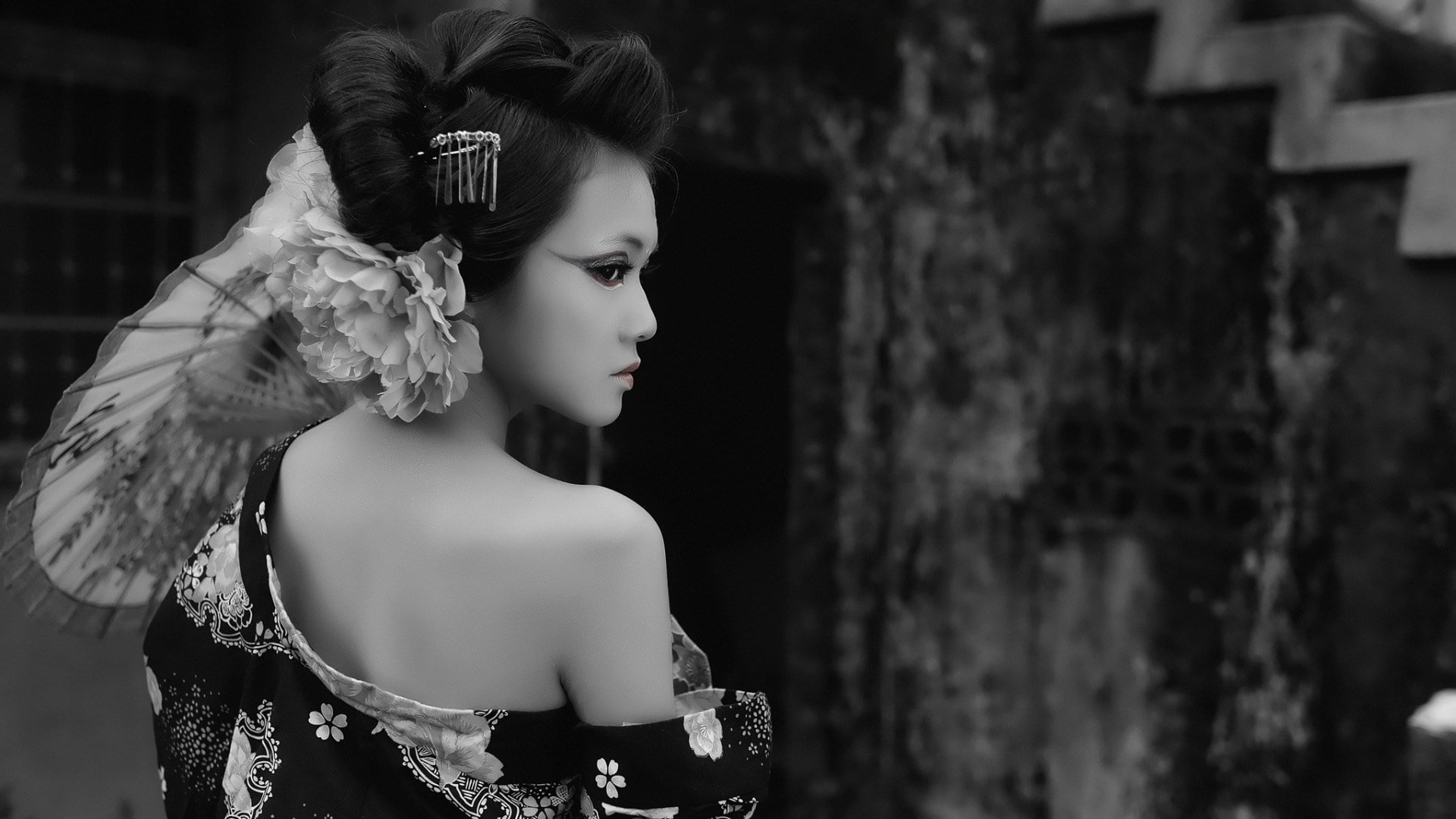 1080P, geisha, HD Wallpaper