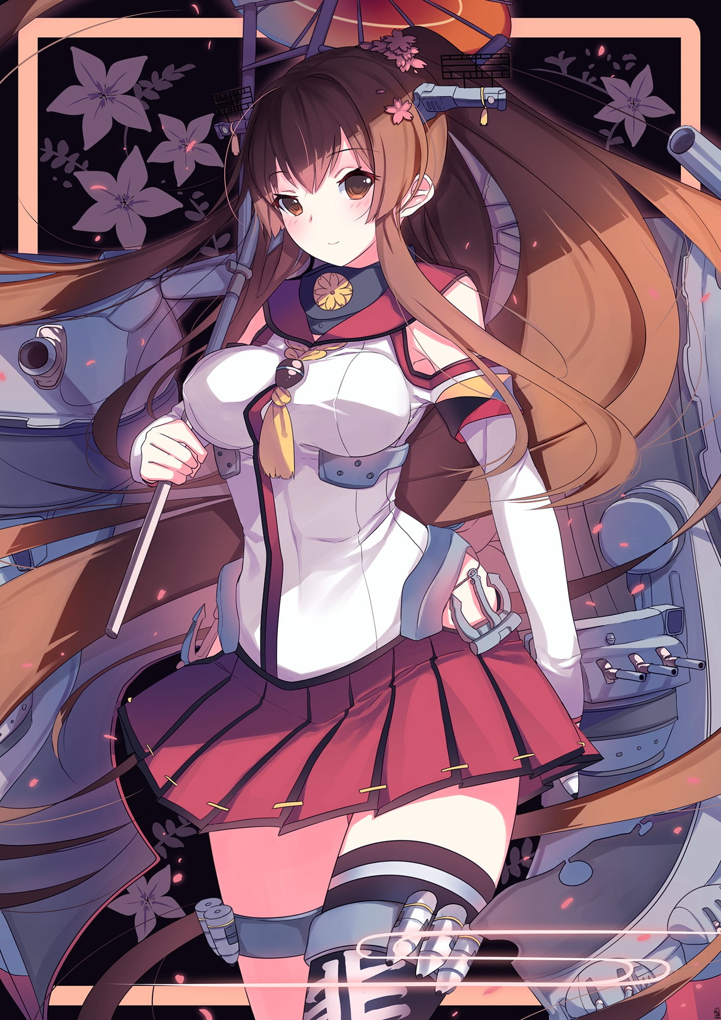 indoors, arts culture and entertainment, no people, representation, Yamato (KanColle), night, Kantai Collection, 1080P, occupation, stage, three quarter length, Phone HD Wallpaper