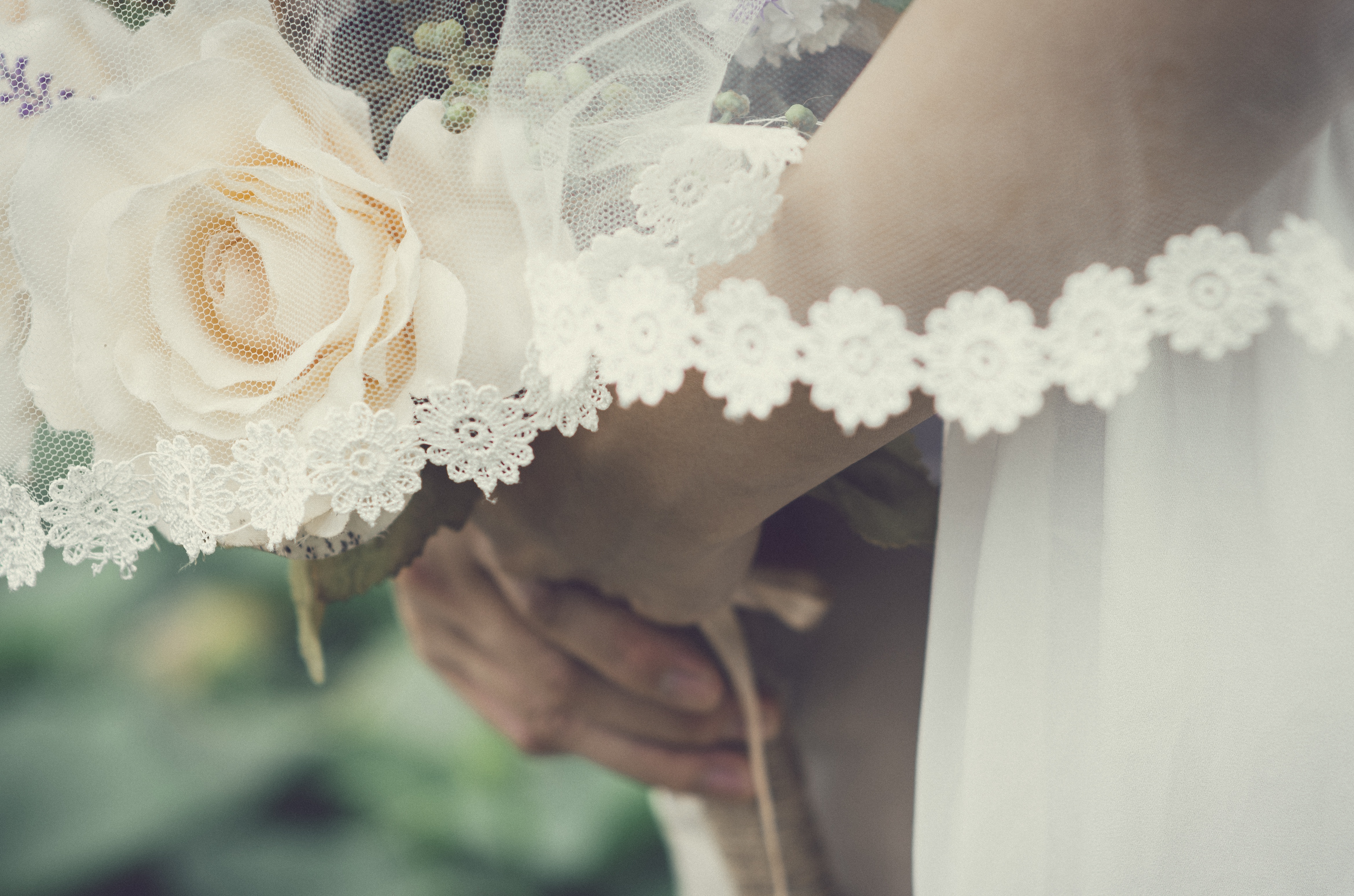 beautiful, white, ceremony, white color, bridal, flowering plant, rose, real people, textile, celebration, beauty in nature, focus on foreground, ring, HD Wallpaper
