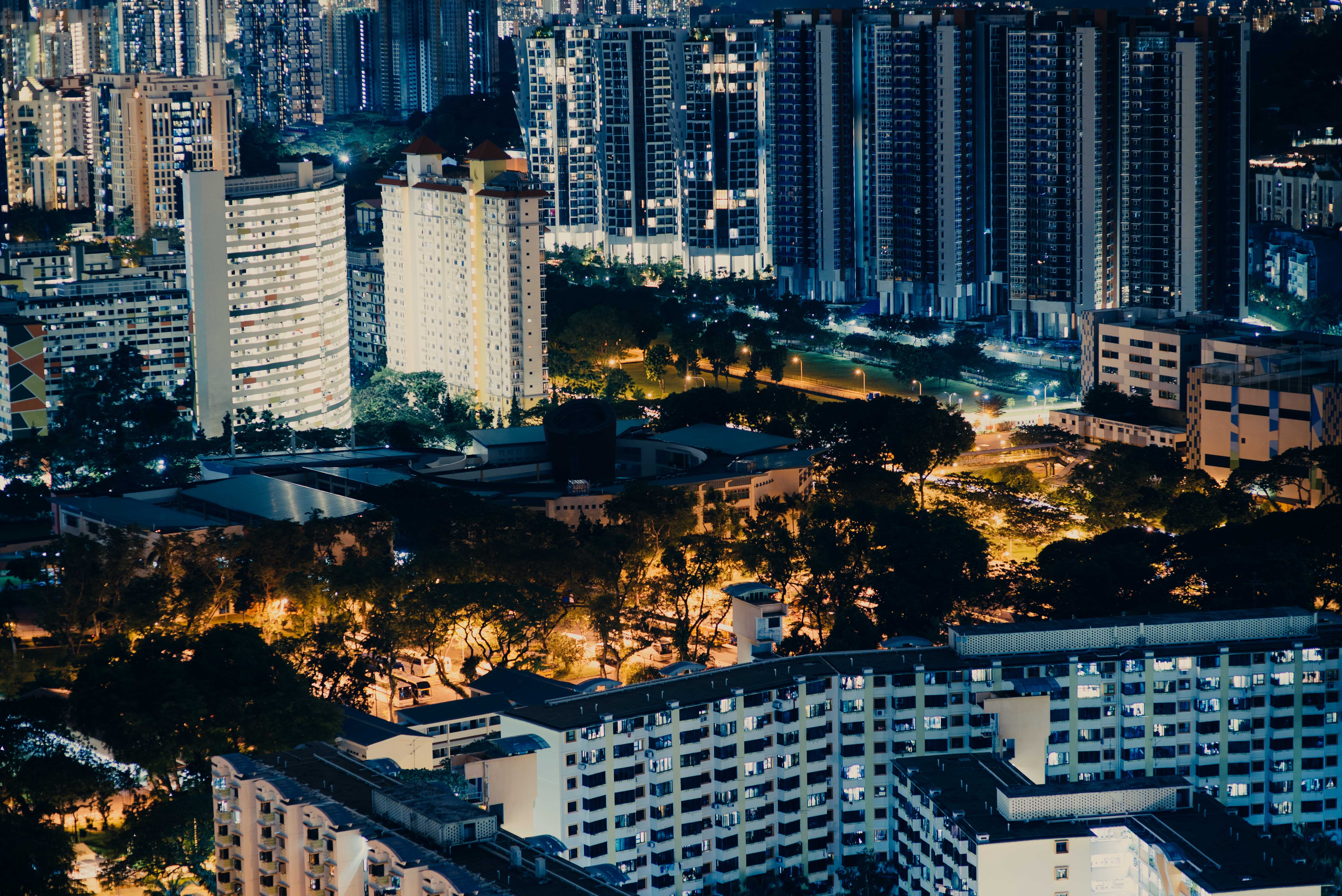 downtown, crowded, cityscape, high rise, day, explore, aerial view, nature, building exterior, building complex, cityline, office building exterior, lighted, HD Wallpaper