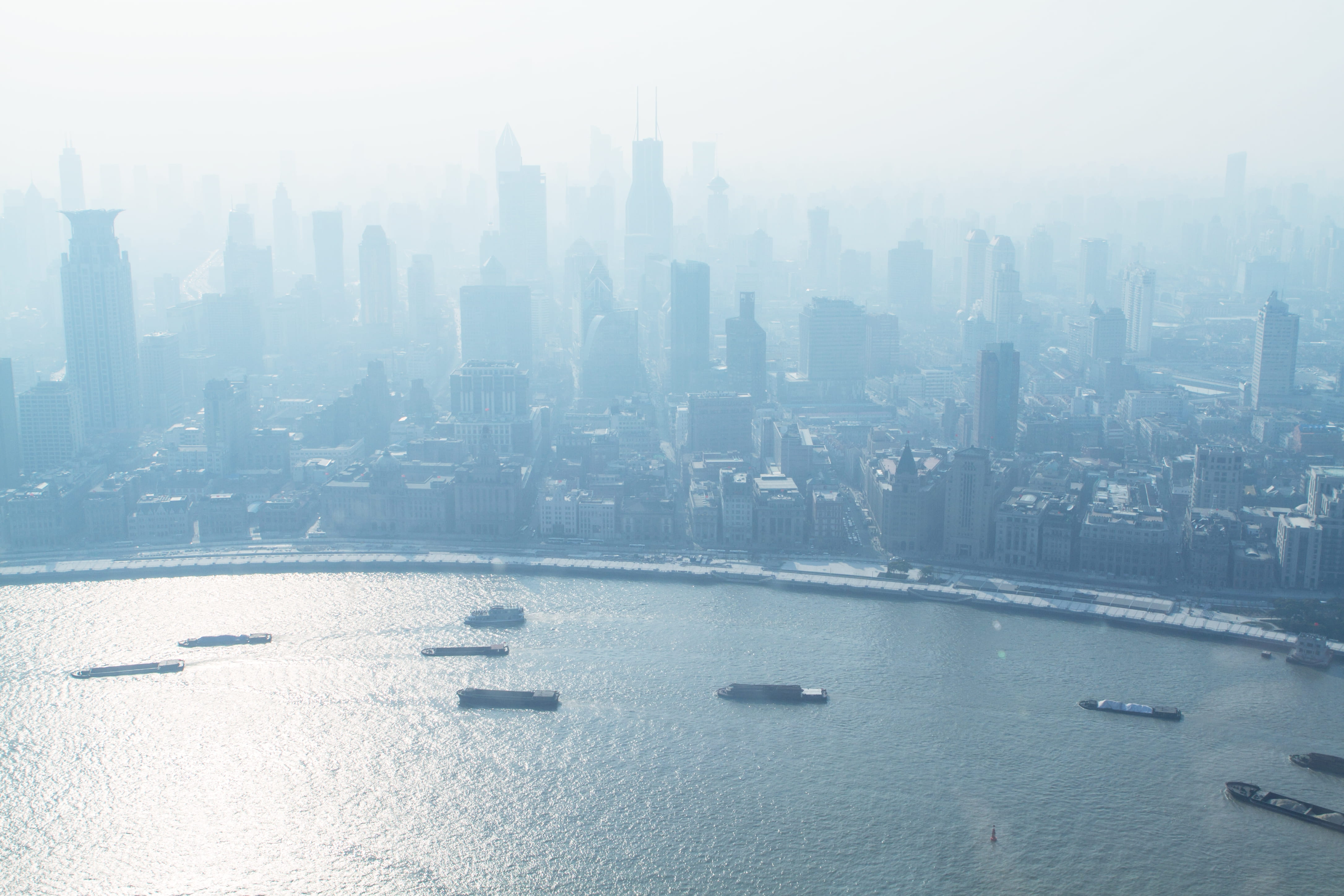 shanghai, sky, high rise, 4K, cityscape, china, skyscraper, office building exterior, photoholgic, boat, buildings, no people, water, outdoors, modern, HD Wallpaper