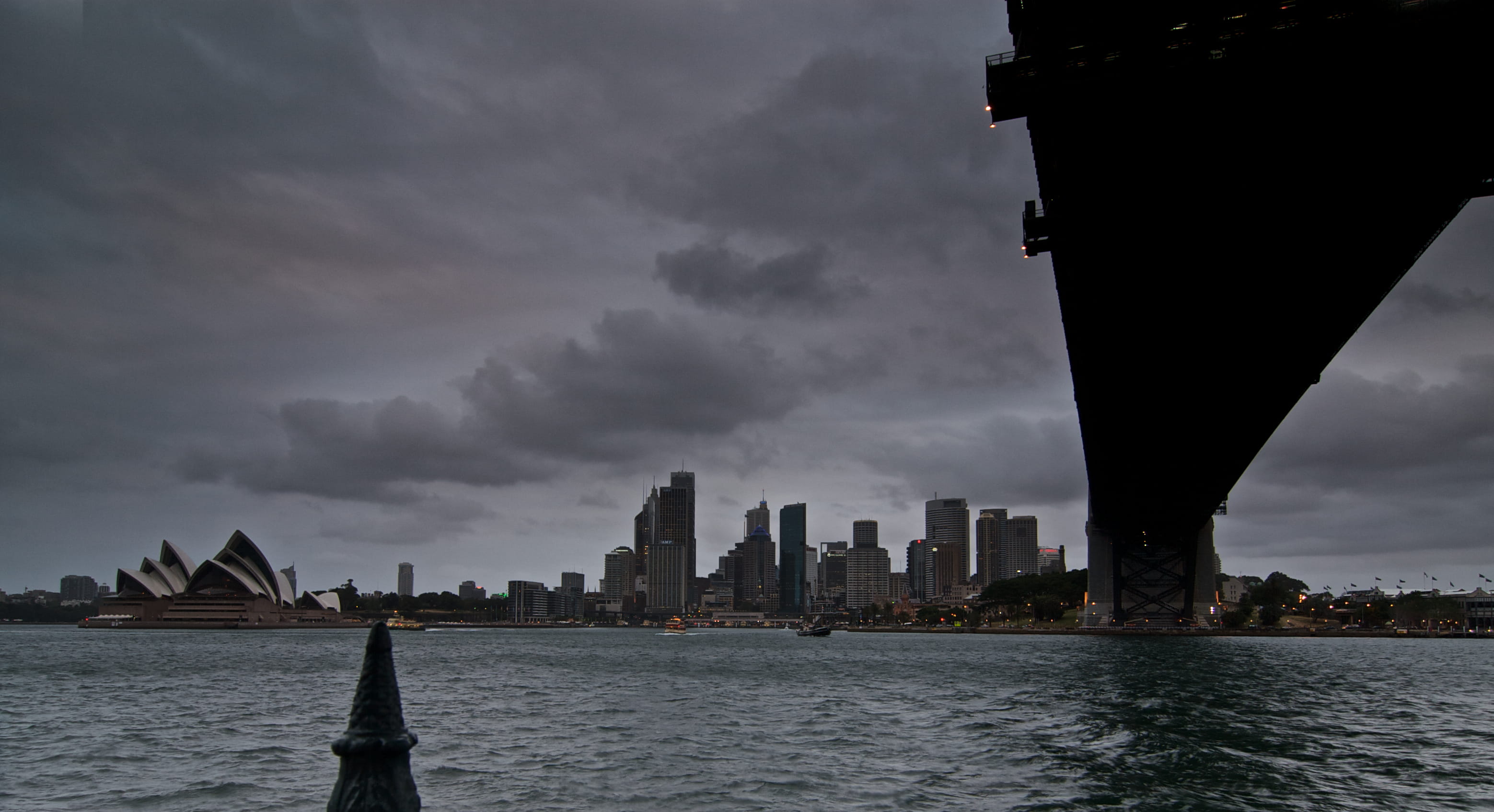 no people, urban skyline, travel, cityscape, 2K, sydney opera house, sydney harbour bridge, landscape, sky, clouds, office building exterior, HD Wallpaper