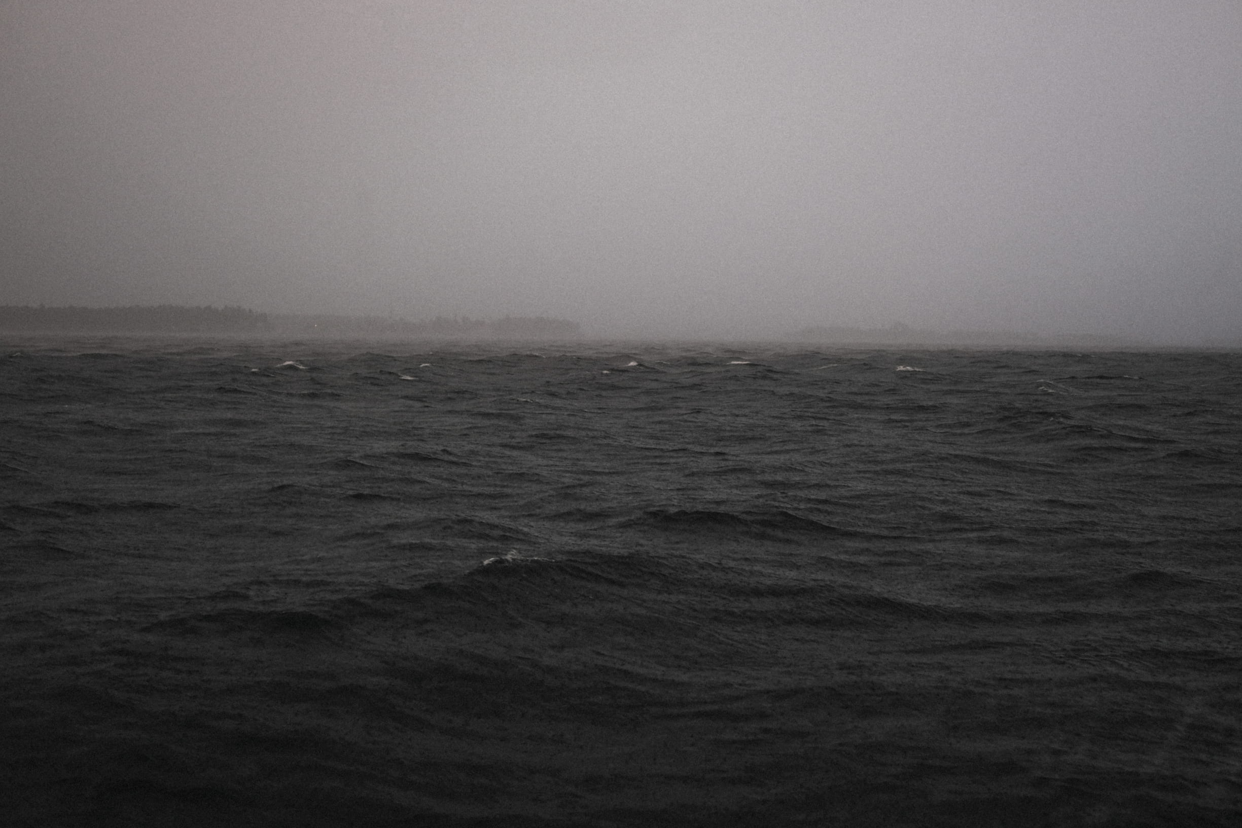 scenics - nature, storm, foggy, sky, sea, 1080P, tranquility, no people, daytime, water, copy space, landscape, stormy, horizon over water, environment, HD Wallpaper