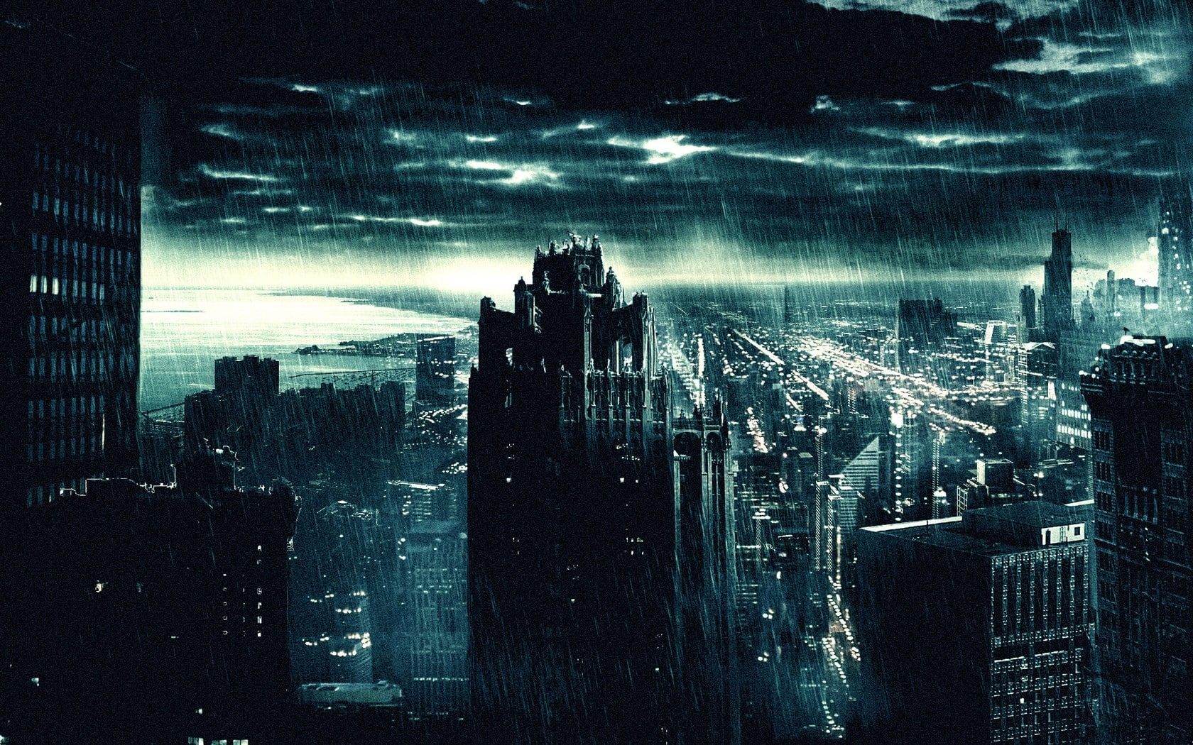hd, heavy, 720P, art, rain, x, cityscapes, dark, nature, HD Wallpaper