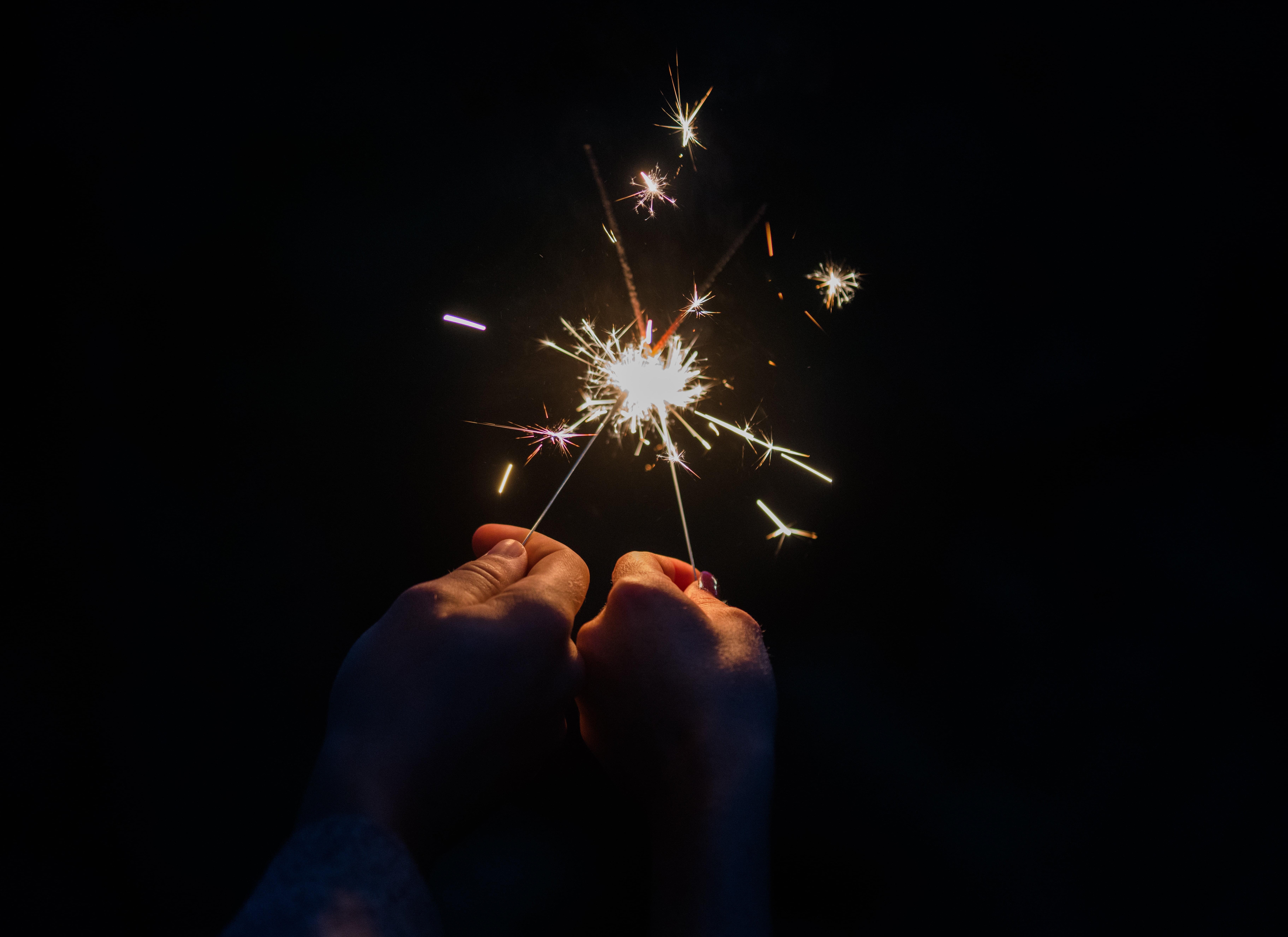 long exposure, one person, event, arts culture and entertainment, finger, christmas, firecracker, people, bengal fire, bright, black Background, firework, HD Wallpaper