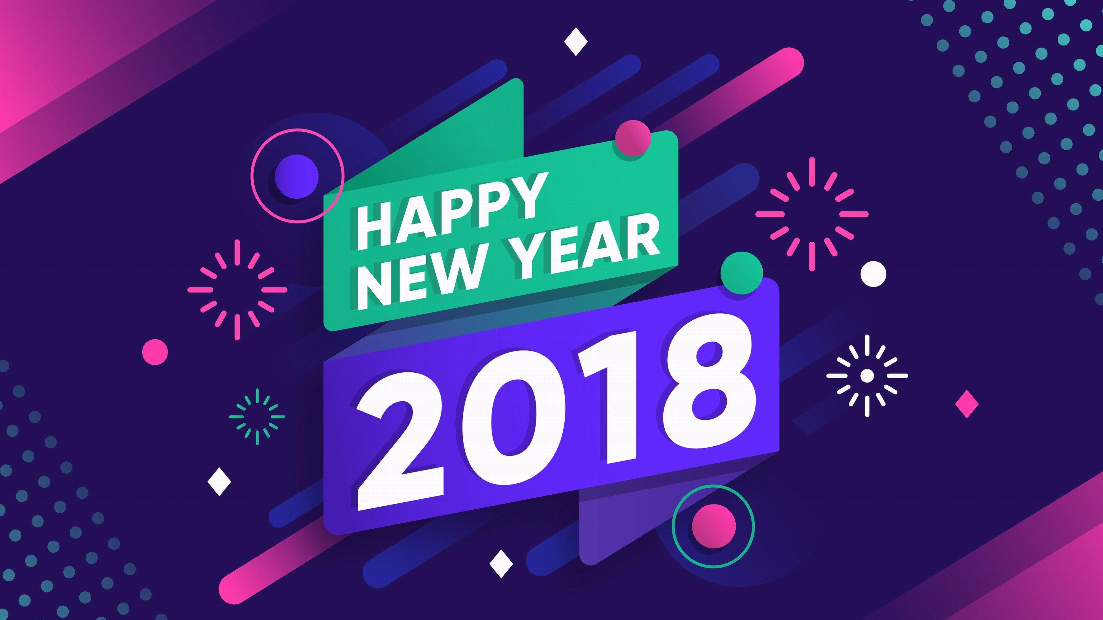 dot, purple, technology, defocused, illuminated, graphics, western script, happy new year, celebration, backgrounds, material design, communication, sign, HD Wallpaper