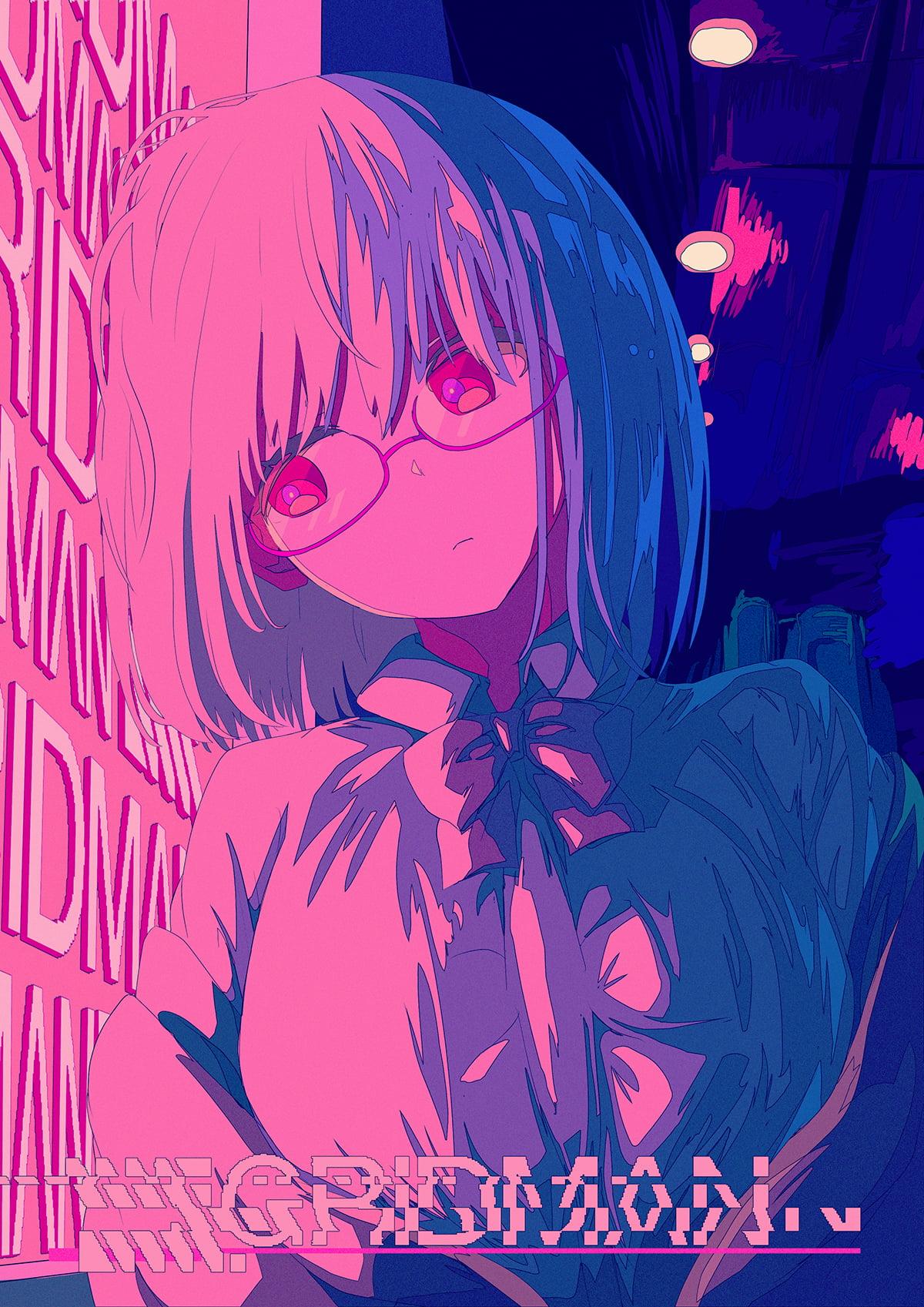 portrait display, fan art, Berry Verrine, anime girls, schoolgirl, Shinjou Akane, anime, illustration, colorful, pink, 720P, 2D, artwork, drawing, digital art, Phone HD Wallpaper