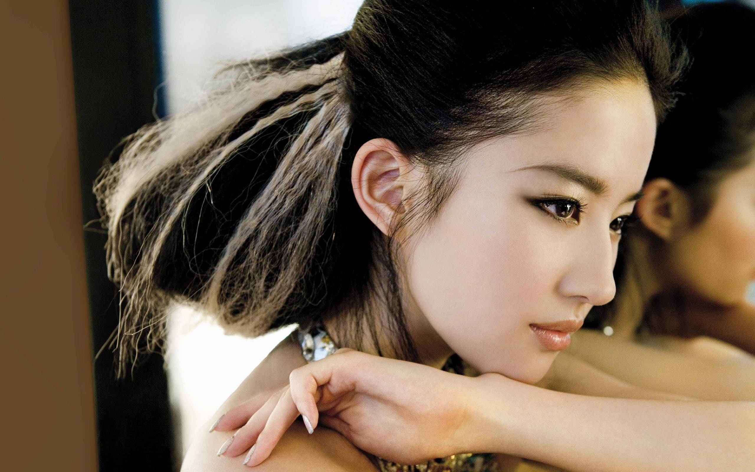 faces, 2K, yifei, women, asians, liu, HD Wallpaper