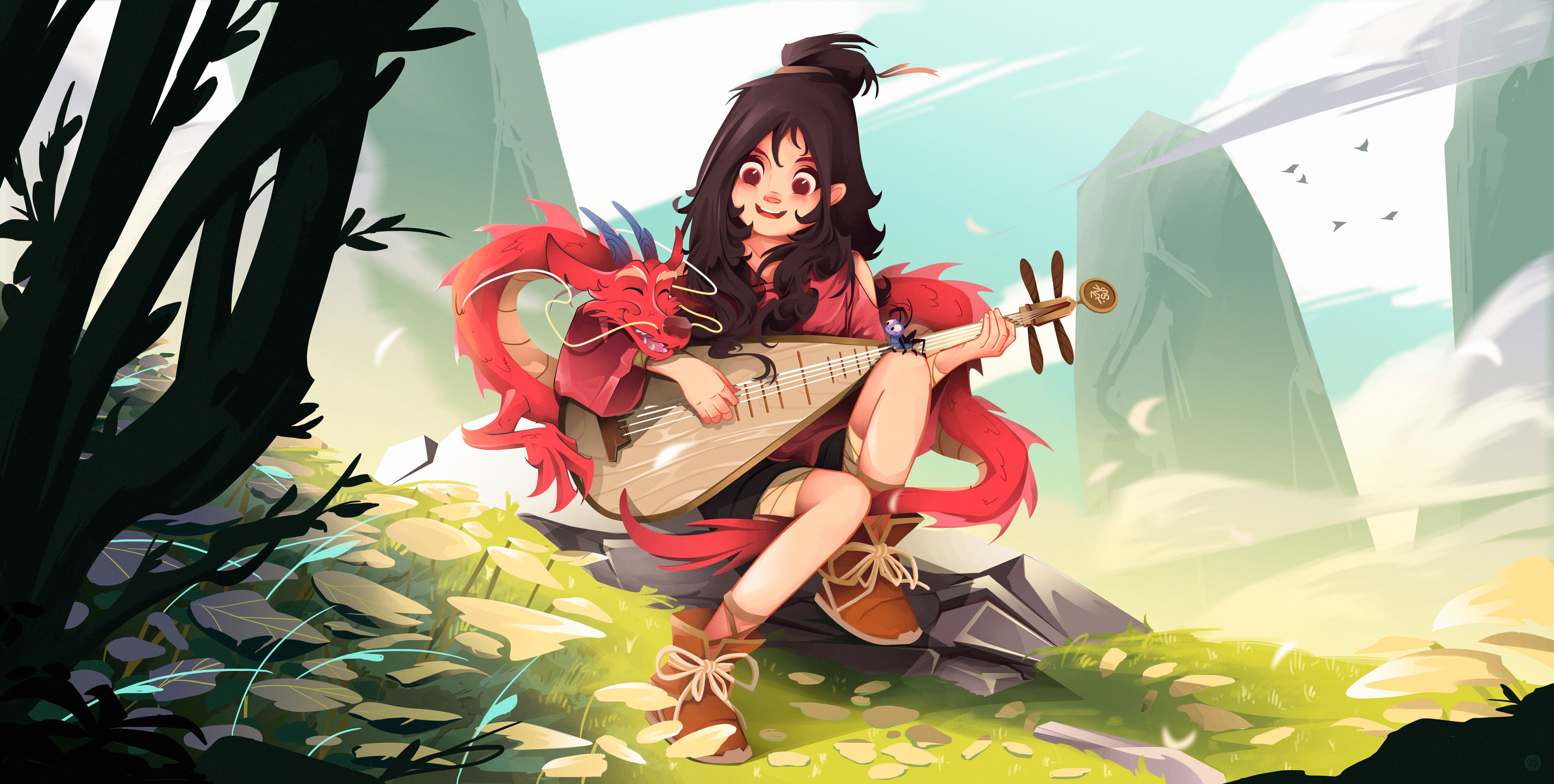Mulan, Disney, fan art, 4K, Chinese character, HD Wallpaper