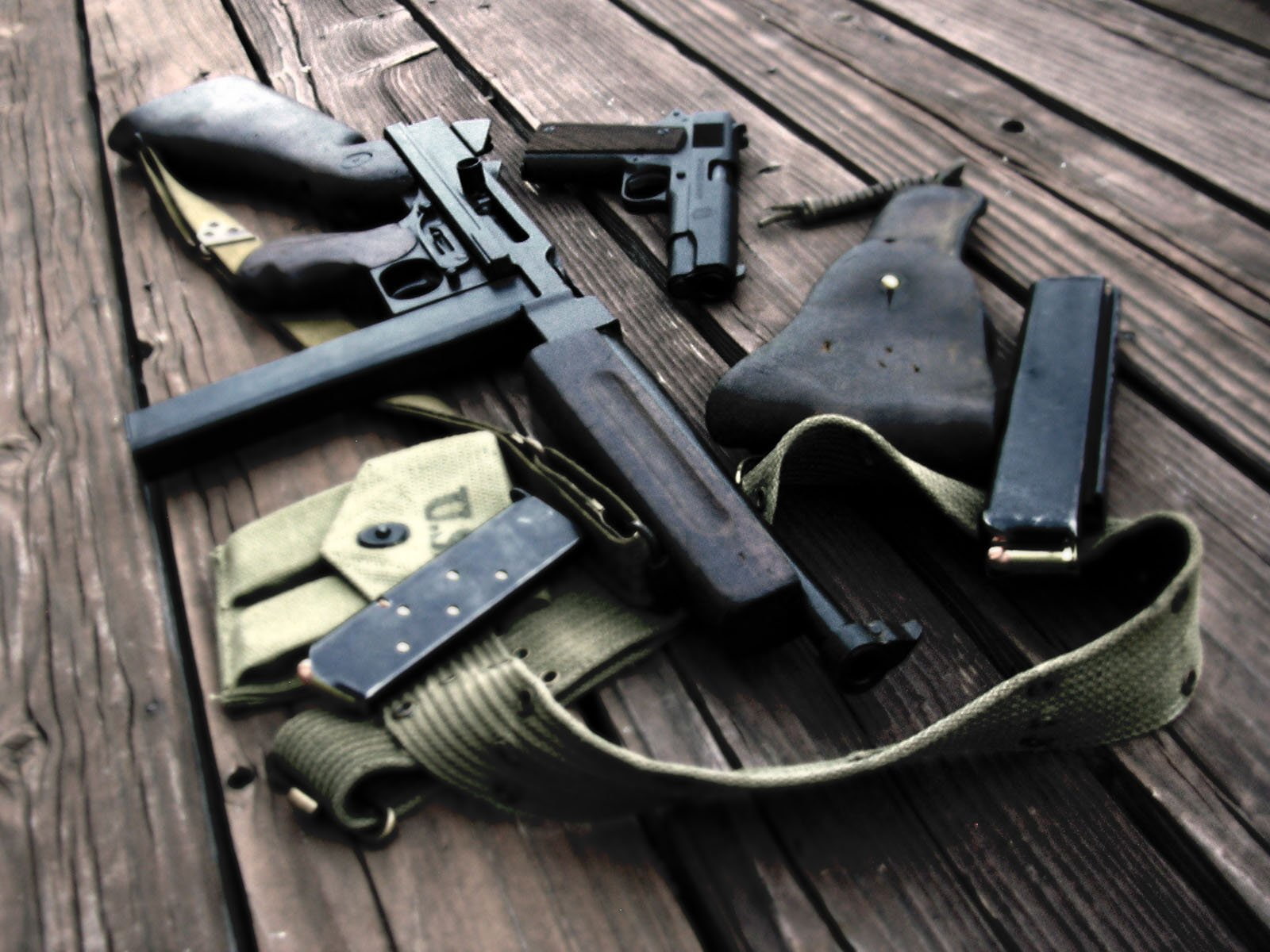 rifle, black, Weapons, 720P, Submachine Gun, HD Wallpaper