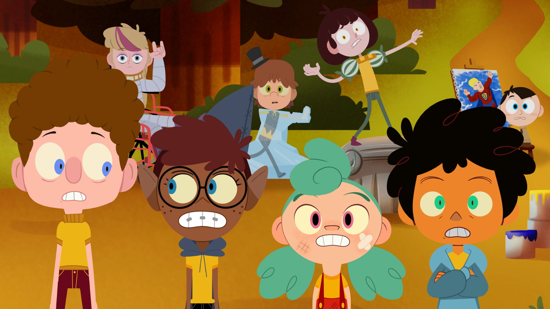 Camp Camp, blue eyes, eyes, cartoon, humor, 1080P, HD Wallpaper