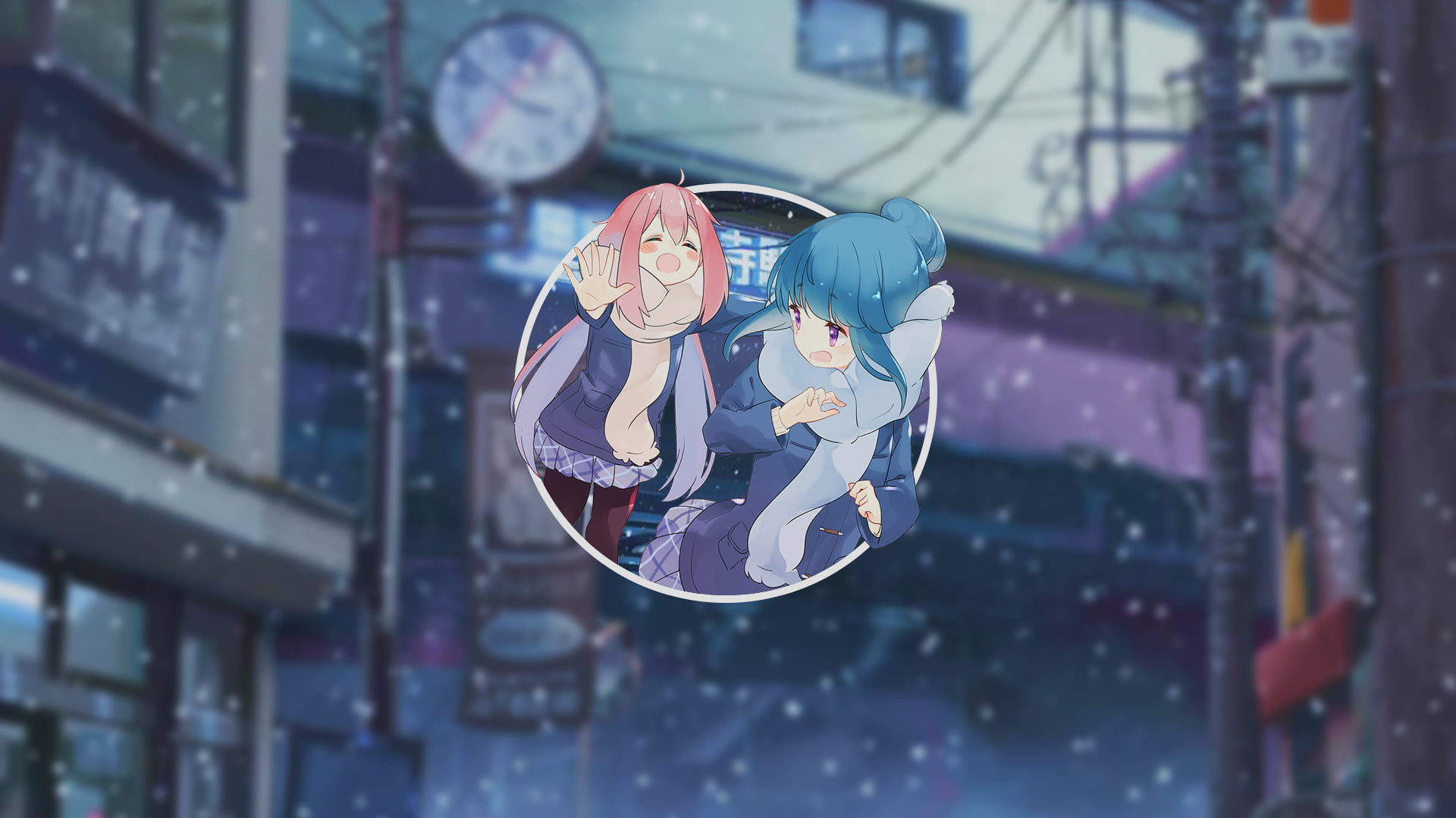 anime girls, 1080P, beach, Yuru Camp, anime, winter, HD Wallpaper