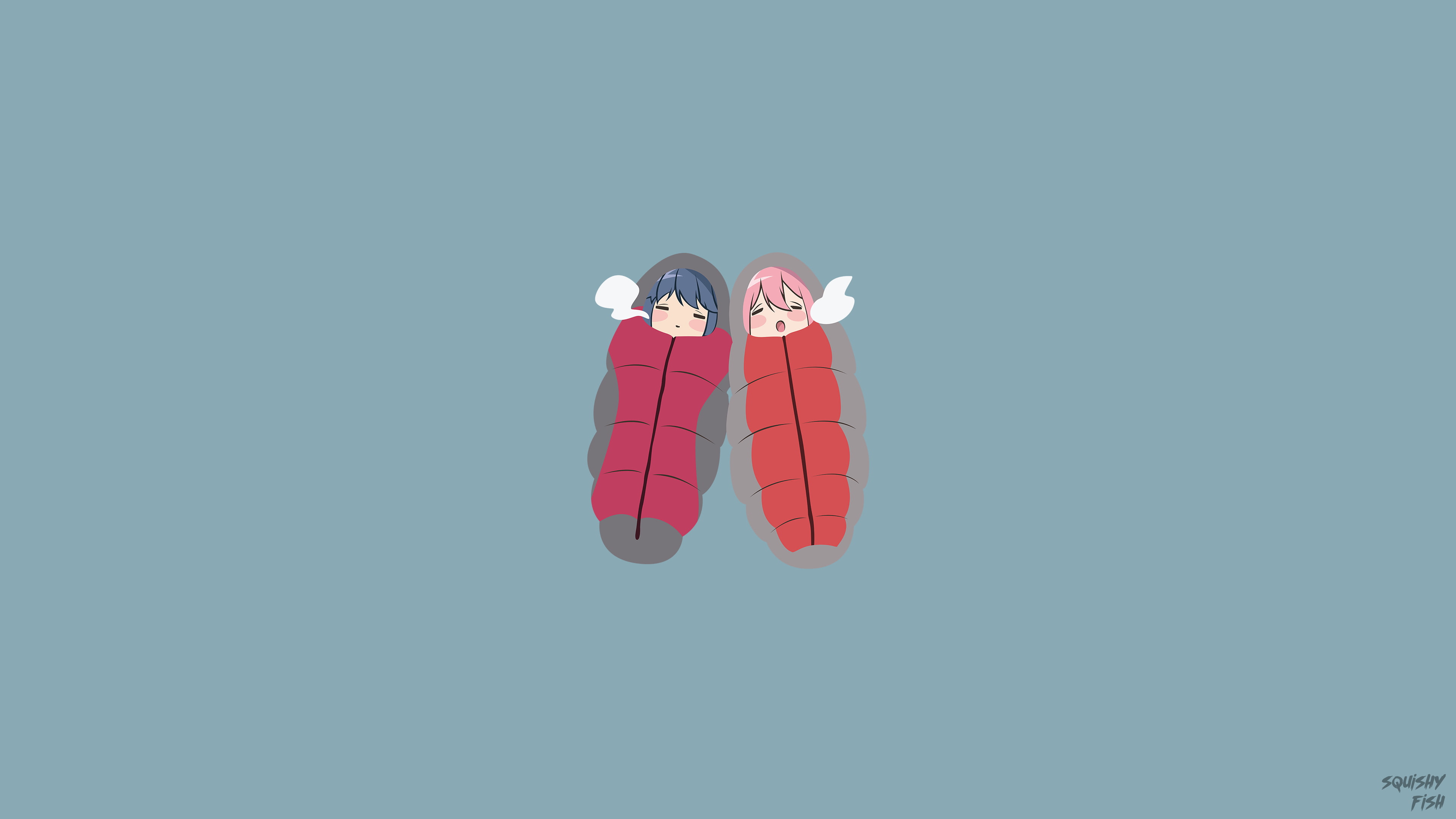Laid-Back Camp, Anime, Nadeshiko Kagamihara, 4K, Rin Shima, HD Wallpaper