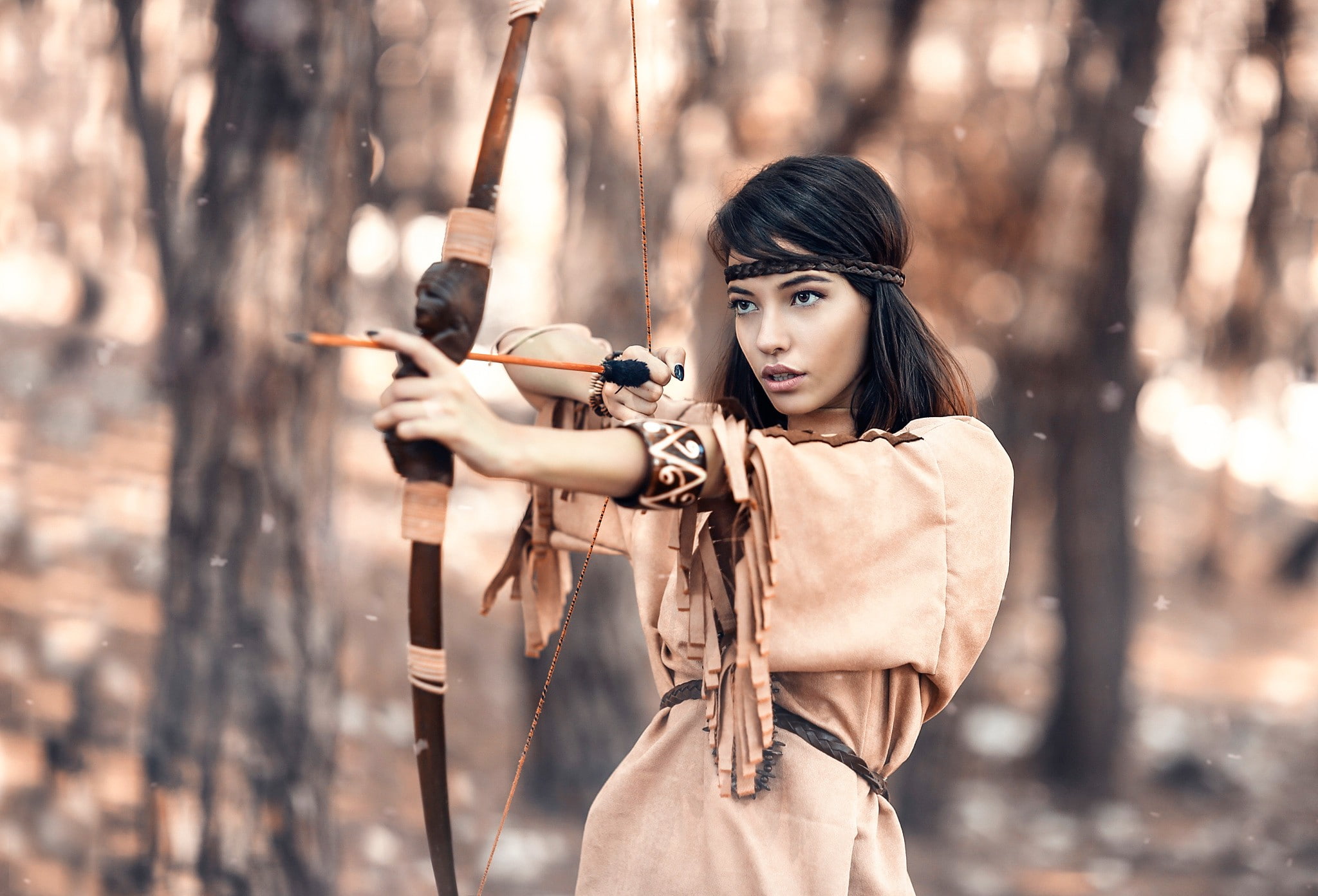 arrows, Arrow, 1080P, archery, archer, women, bow, HD Wallpaper
