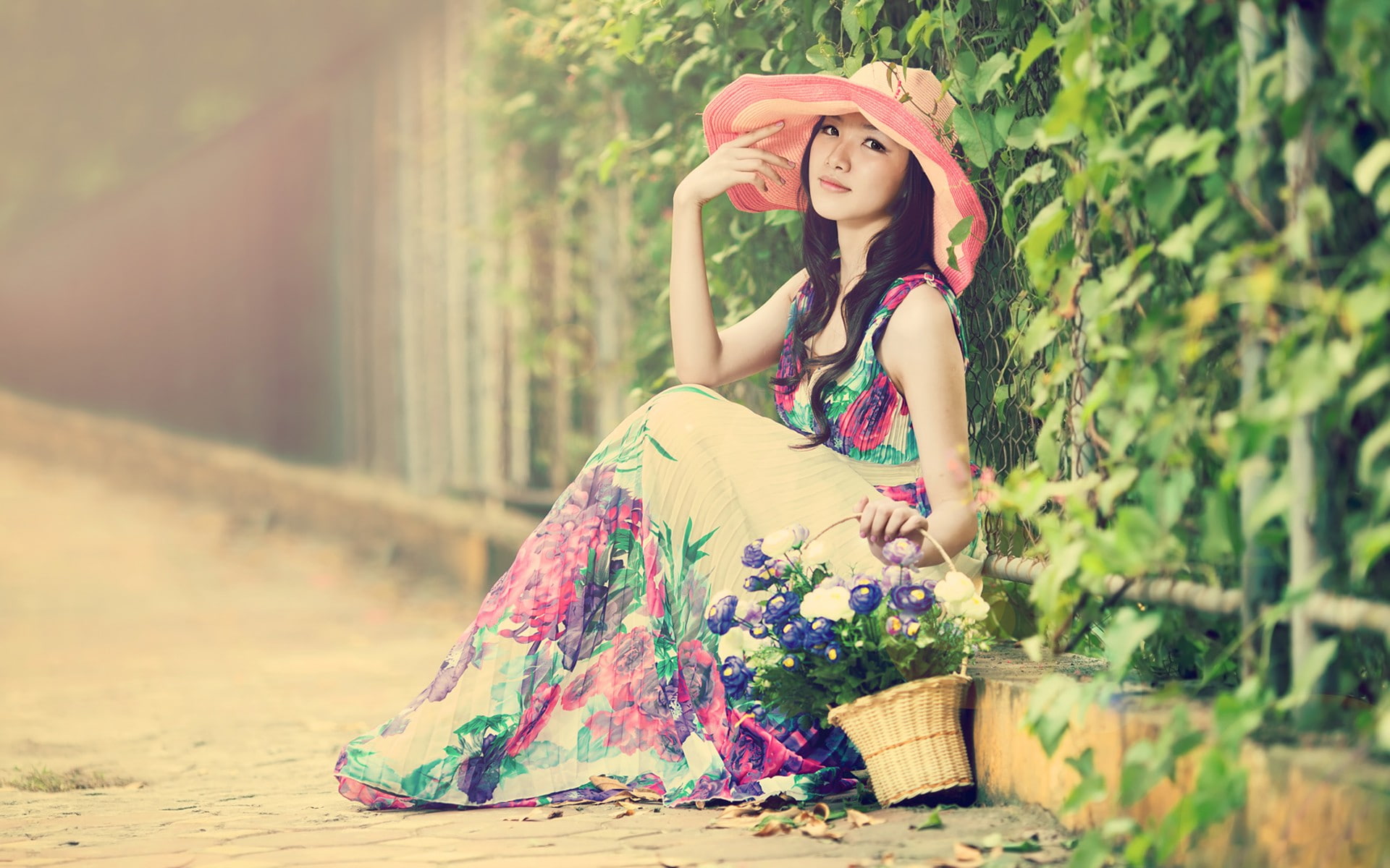1080P, cure, viet, depth, women, asians, field, girl, nam, HD Wallpaper
