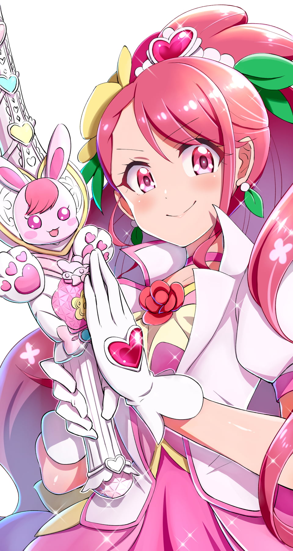 gloves, Pretty Cure, Precure, artwork, Healin Good ♥ Precure, dress, magical girls, 720P, Phone HD Wallpaper