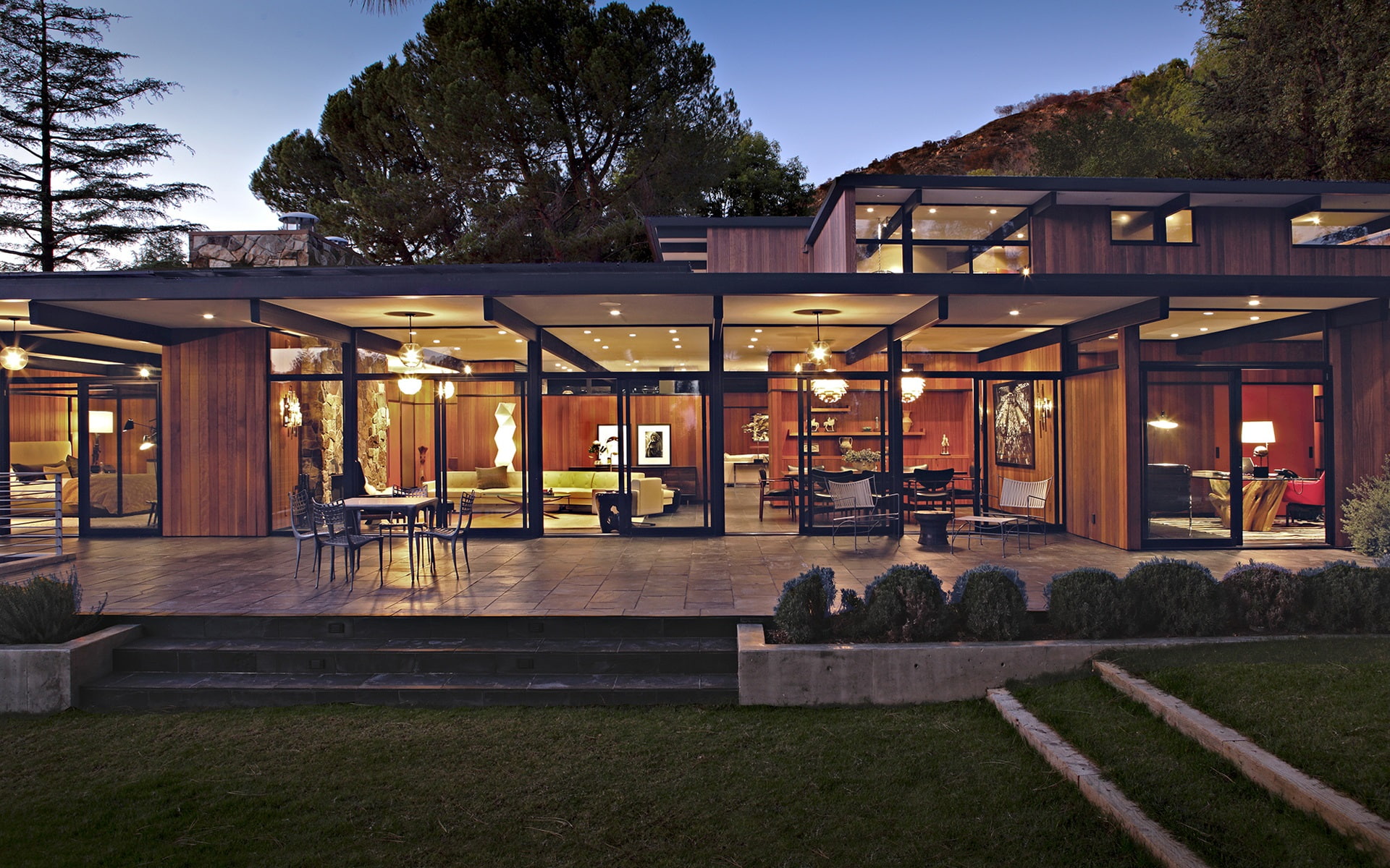 Villas, Furniture, House, Lighting, 1080P, Night, Luxury, HD Wallpaper