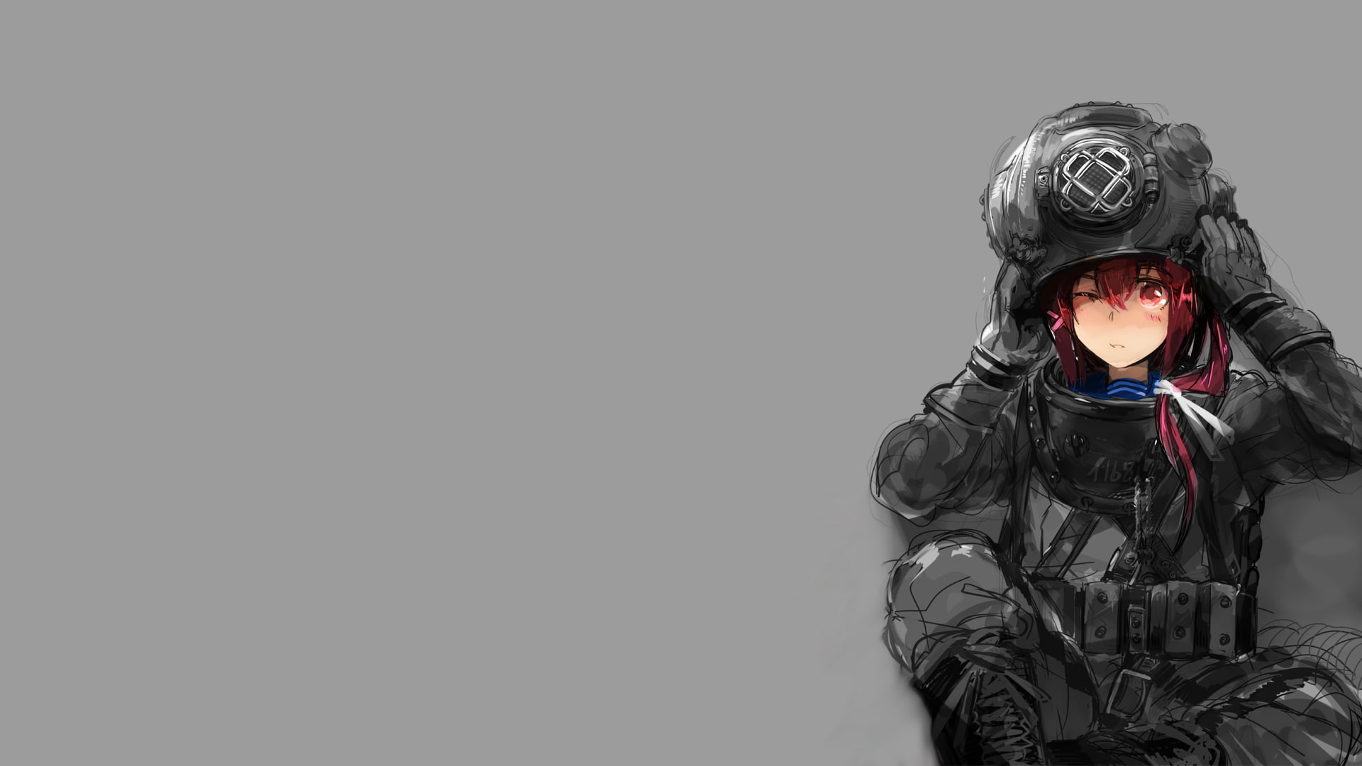 diving suits, 1080P, anime girls, anime, HD Wallpaper