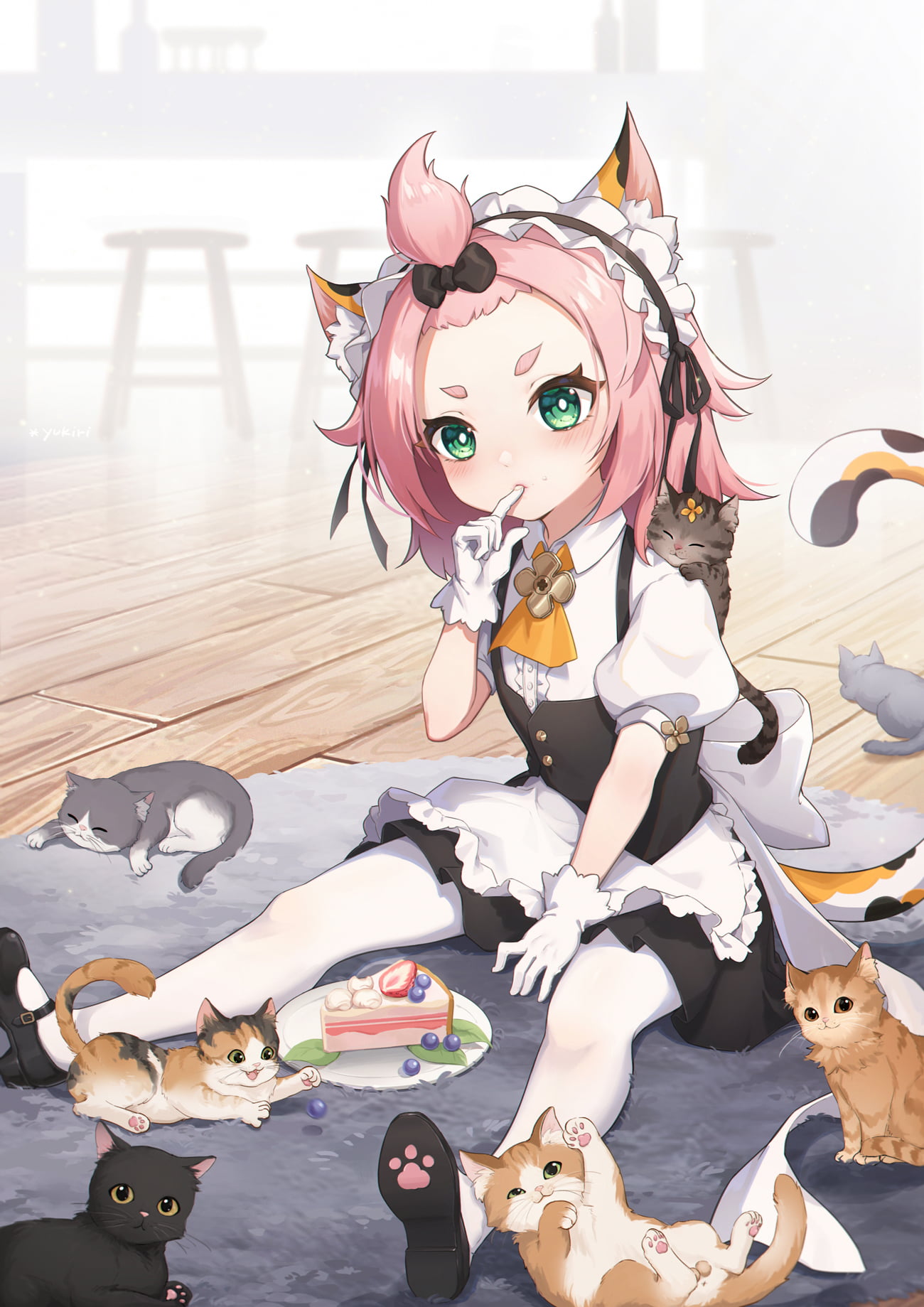 cats, cat girl, 720P, Diona (Genshin Impact), Genshin Impact, anime girls, Phone HD Wallpaper