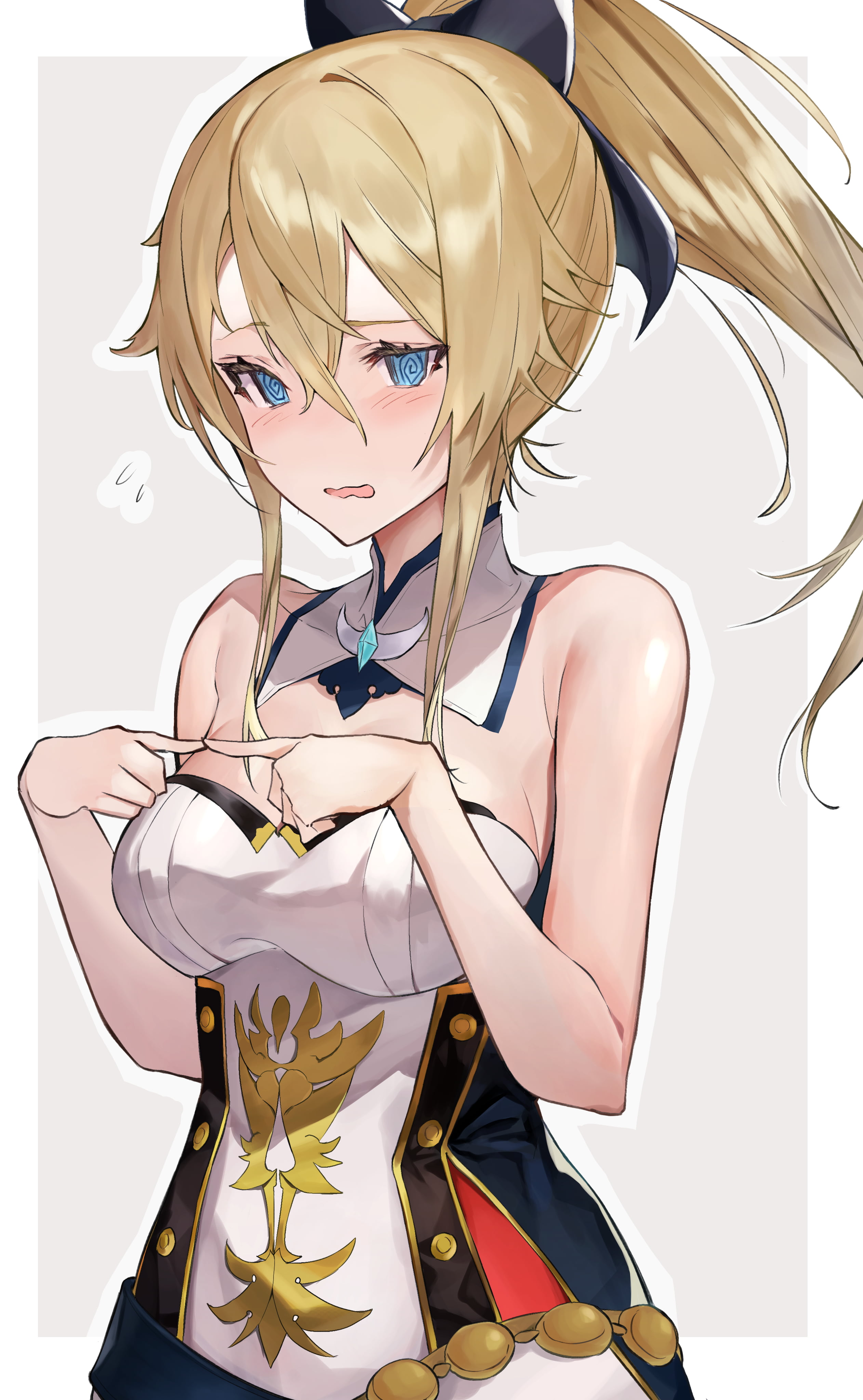 anime girls, 4K, Genshin Impact, Jean (Genshin Impact), bare shoulders, blonde, Phone HD Wallpaper