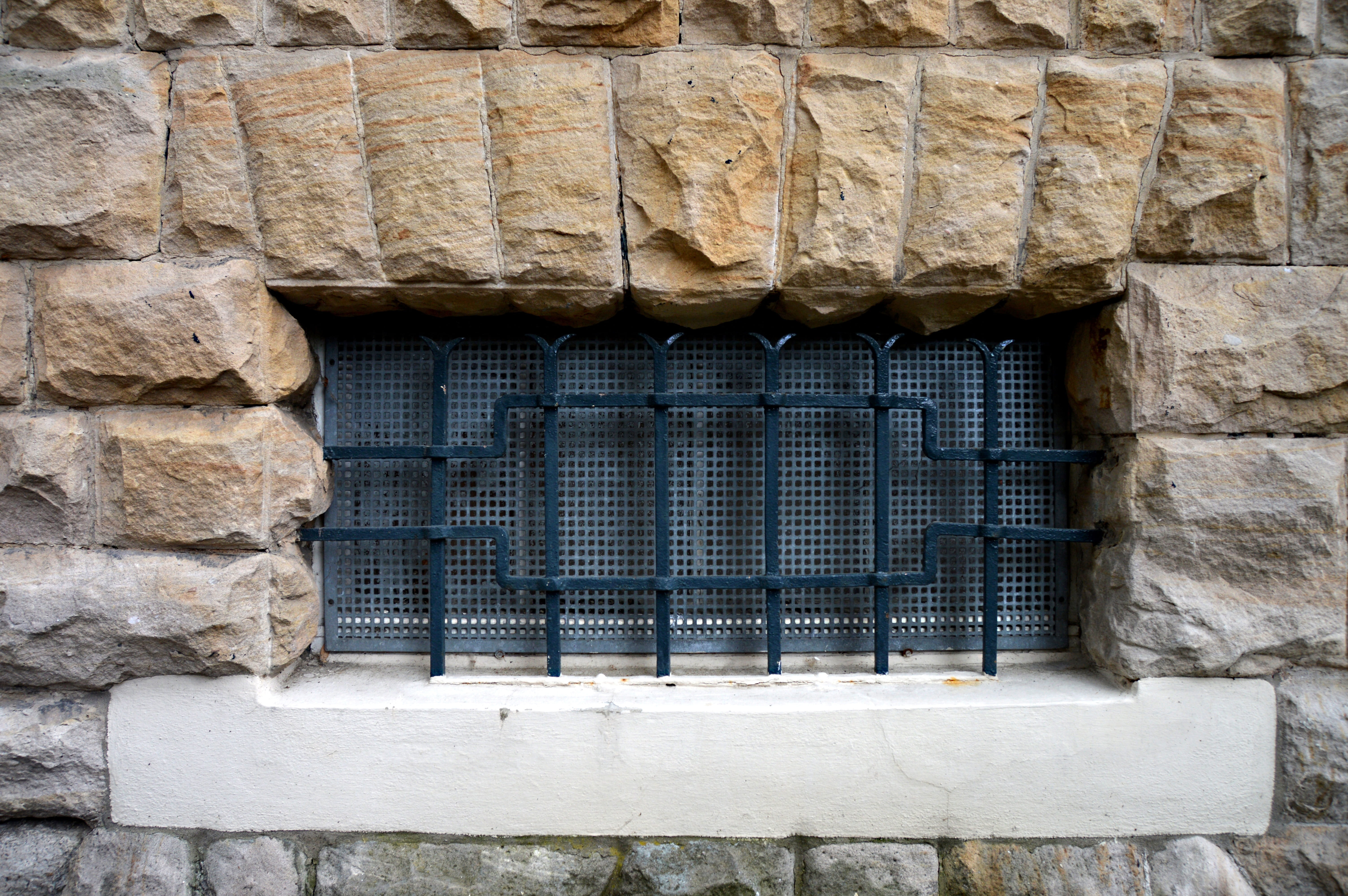 weststadt, material samling, built structure, building, architecture And Buildings, basement bars, old, pattern, wall, grate, architecture, security, stone wall, HD Wallpaper