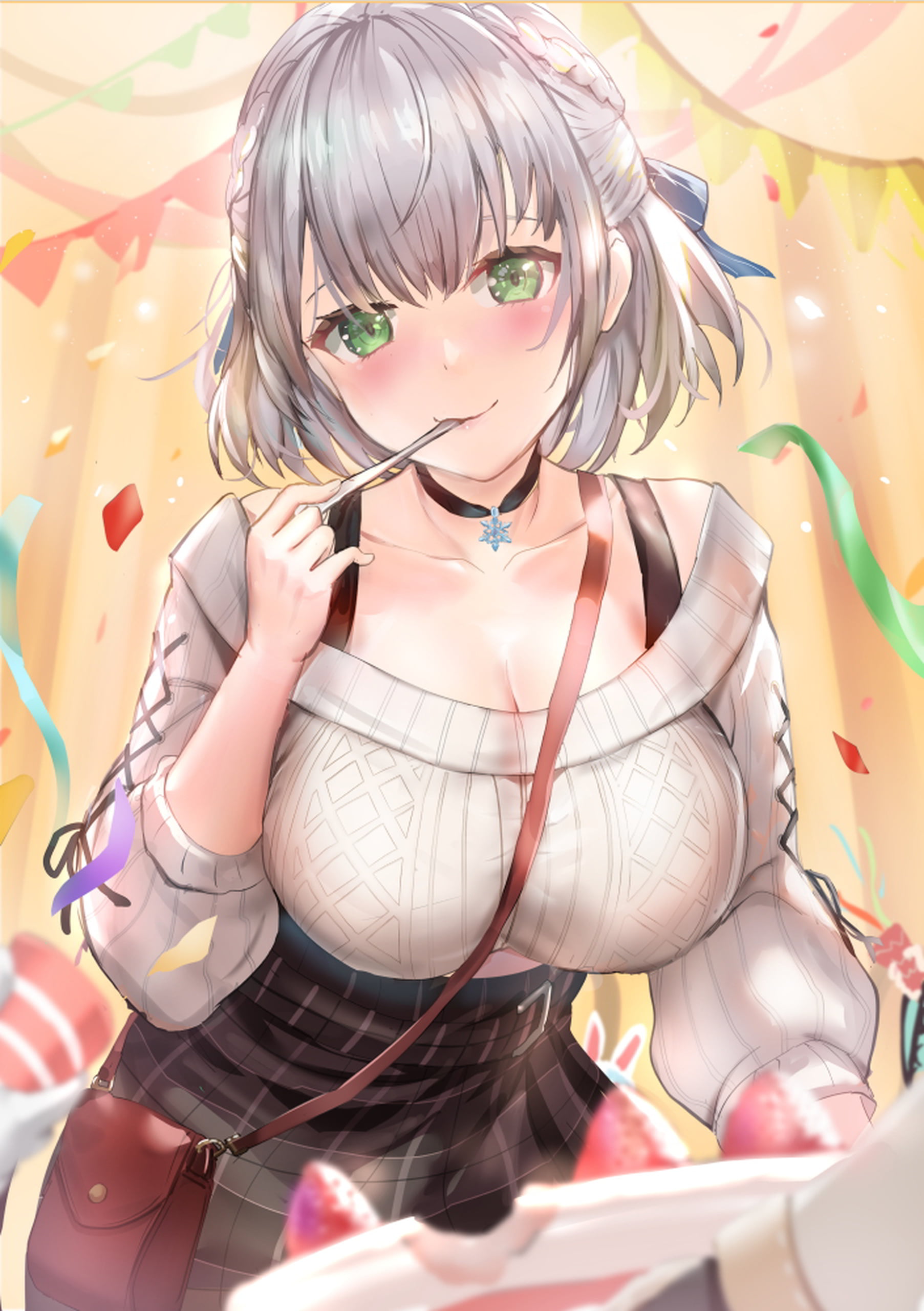 Genshin Impact, cleavage, Noelle (Genshin Impact), big boobs, anime girls, 2K, Phone HD Wallpaper