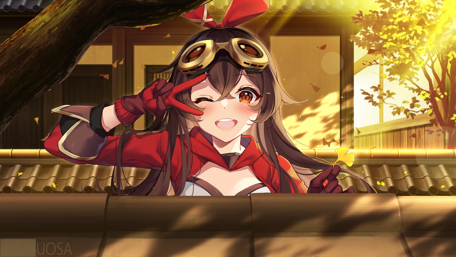 720P, Amber (Genshin Impact), anime girls, Genshin Impact, HD Wallpaper